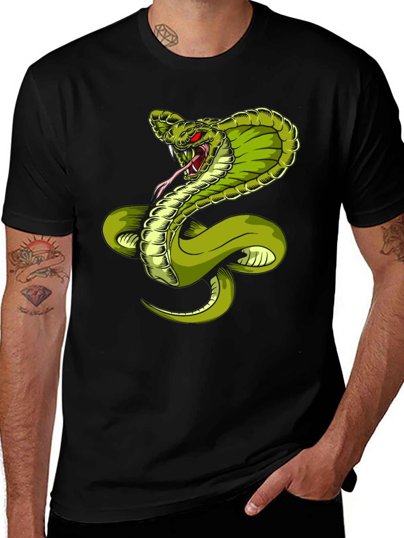 Cobra Graphic T-Shirt - Mens Bold Serpent Tee