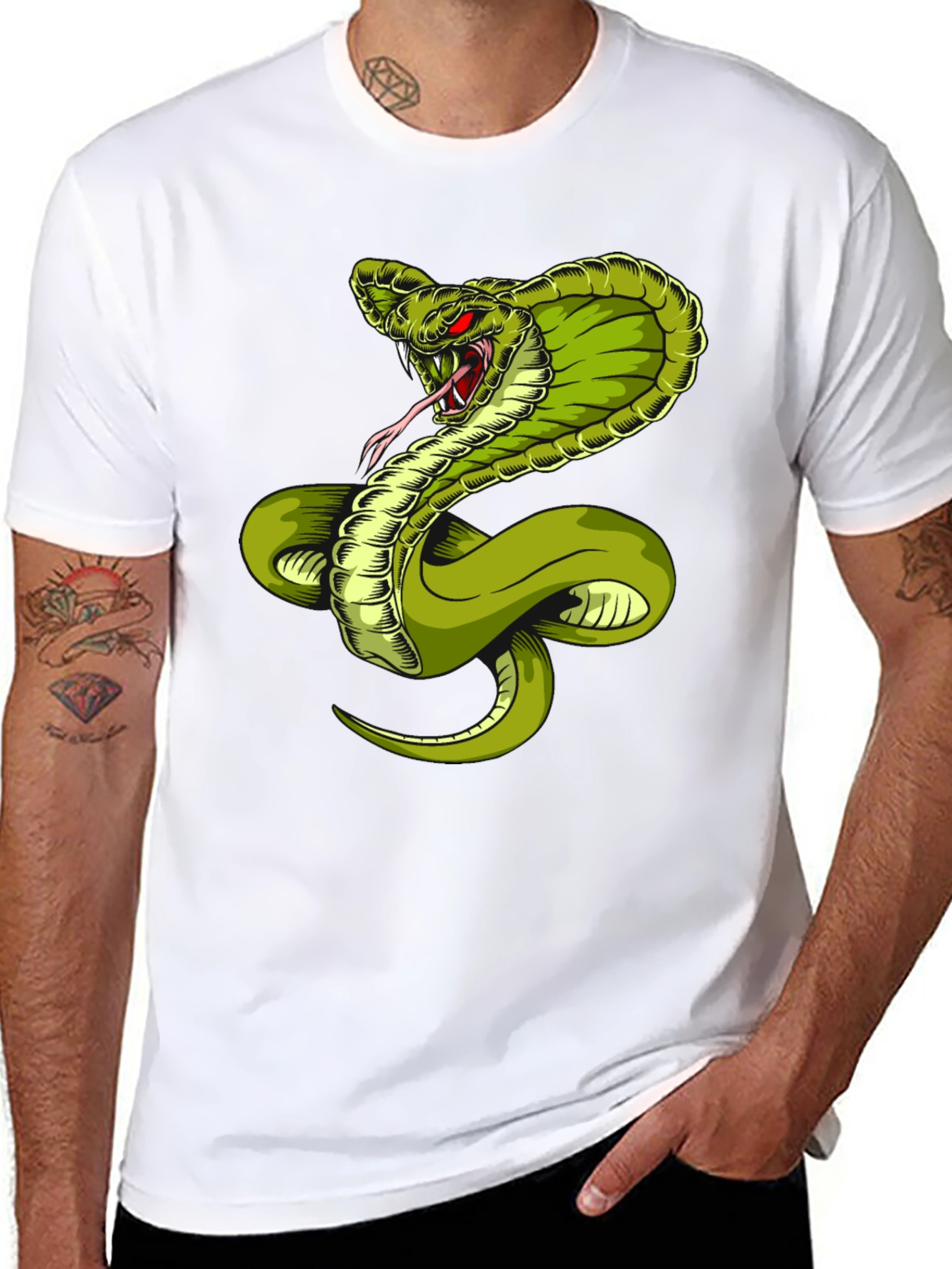 Cobra Graphic T-Shirt - Mens Bold Serpent Tee