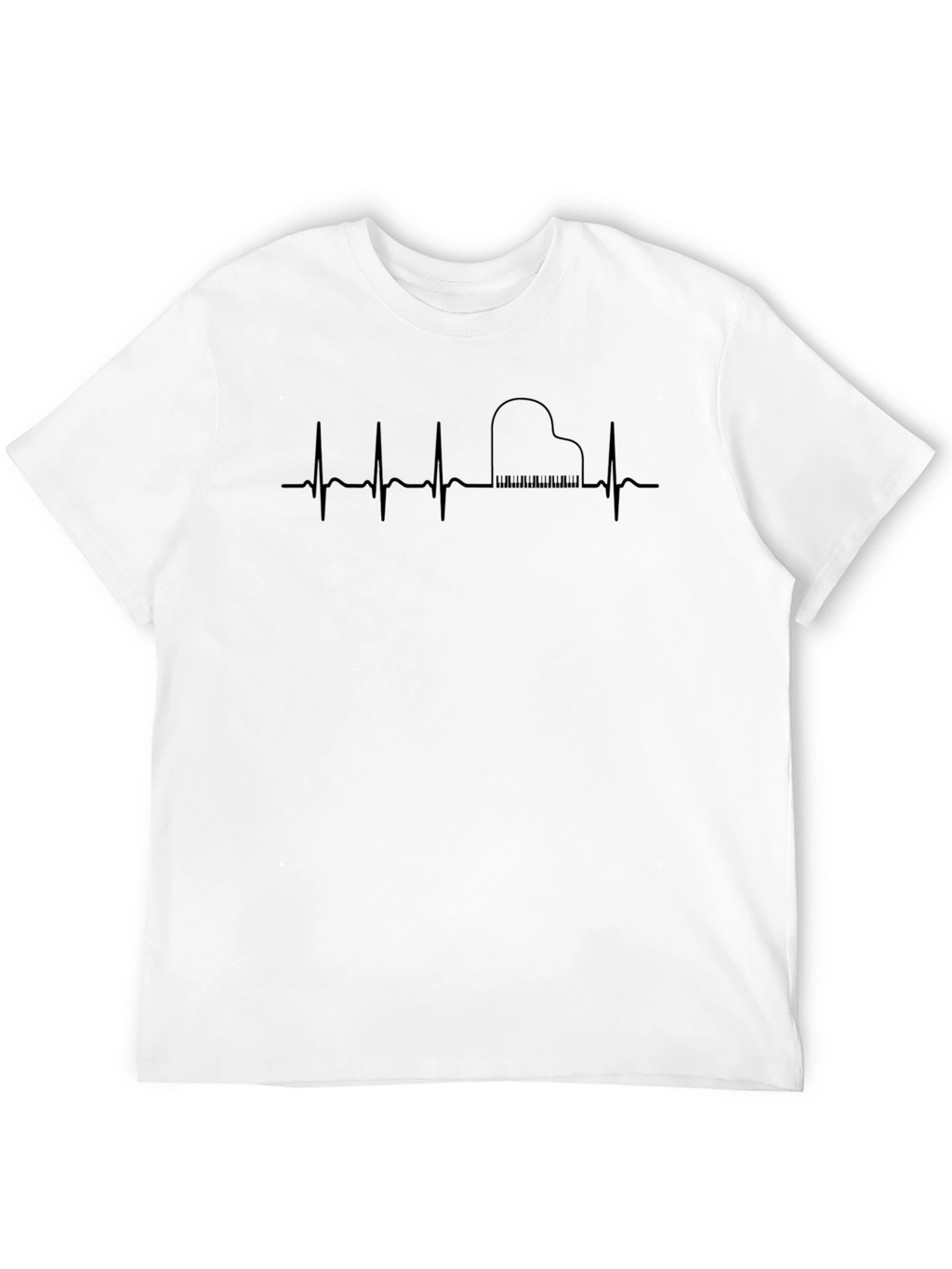 Piano Heartbeat T-Shirt - Musicians Pulse Tee