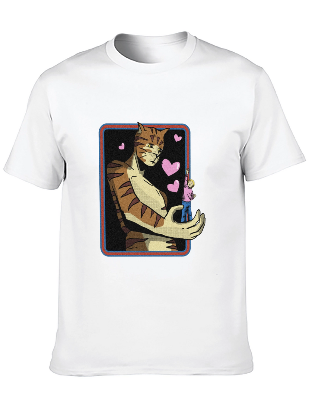Giant Cat Lover T-Shirt - Black Crew Neck Tee