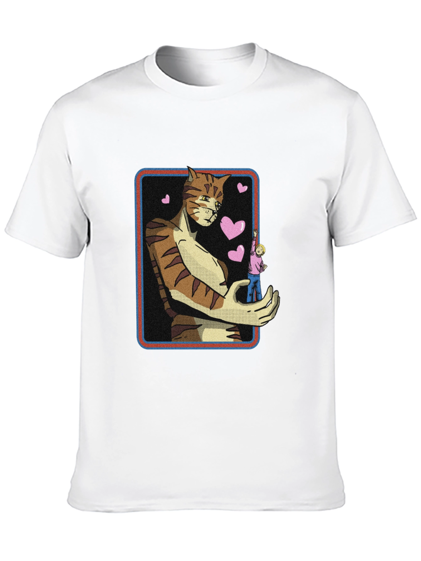 Giant Cat Lover T-Shirt - Black Crew Neck Tee
