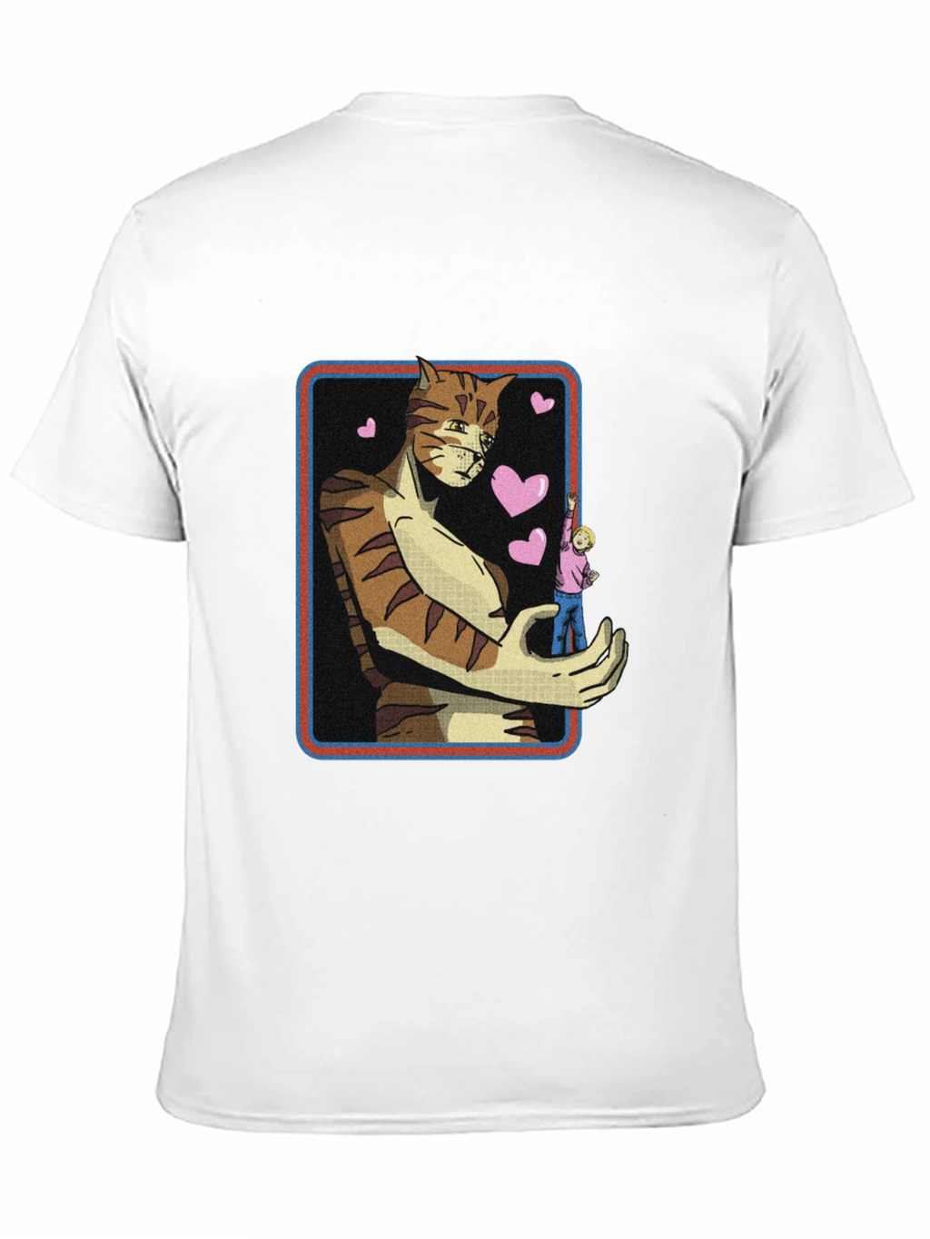 Giant Cat Lover T-Shirt - Black Crew Neck Tee
