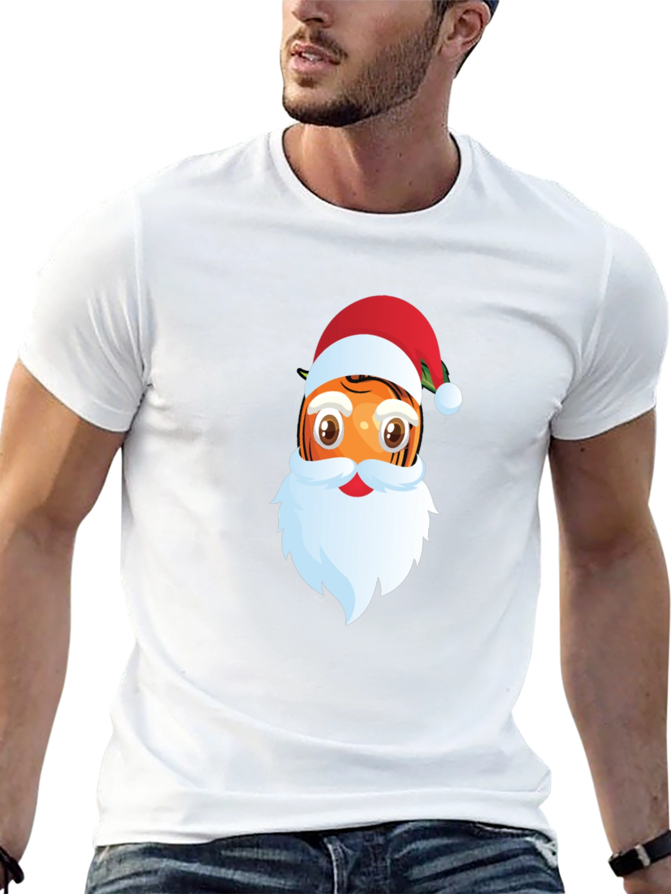 Santa Orange Christmas T-Shirt