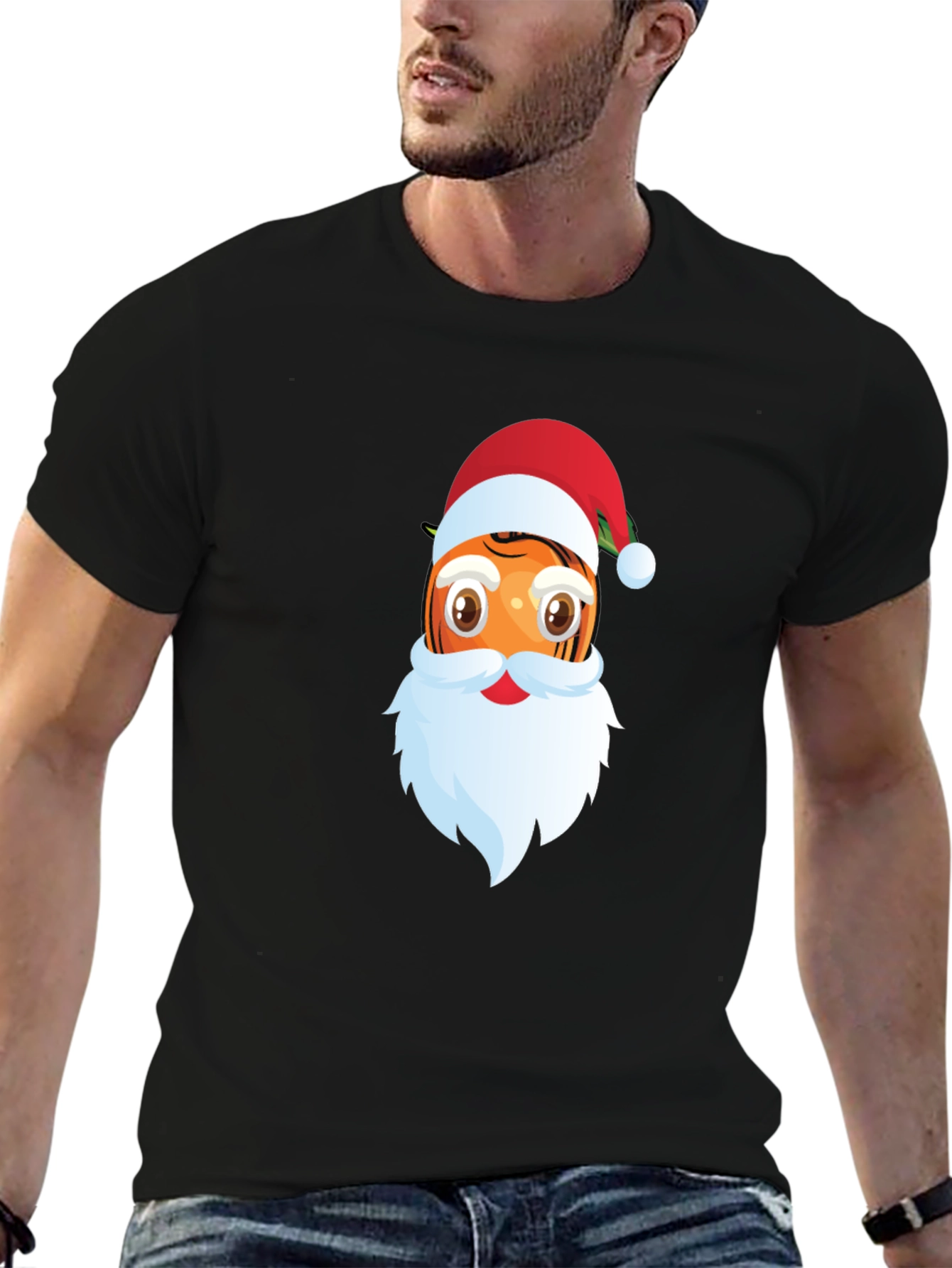 Santa Orange Christmas T-Shirt