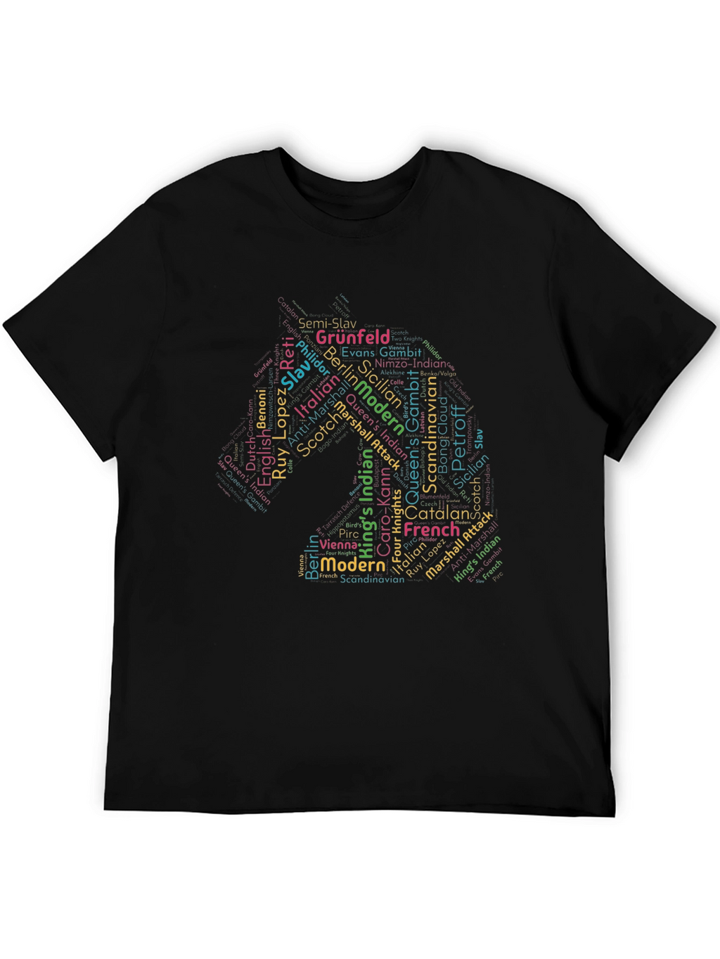 Chess Openings Word Art T-Shirt