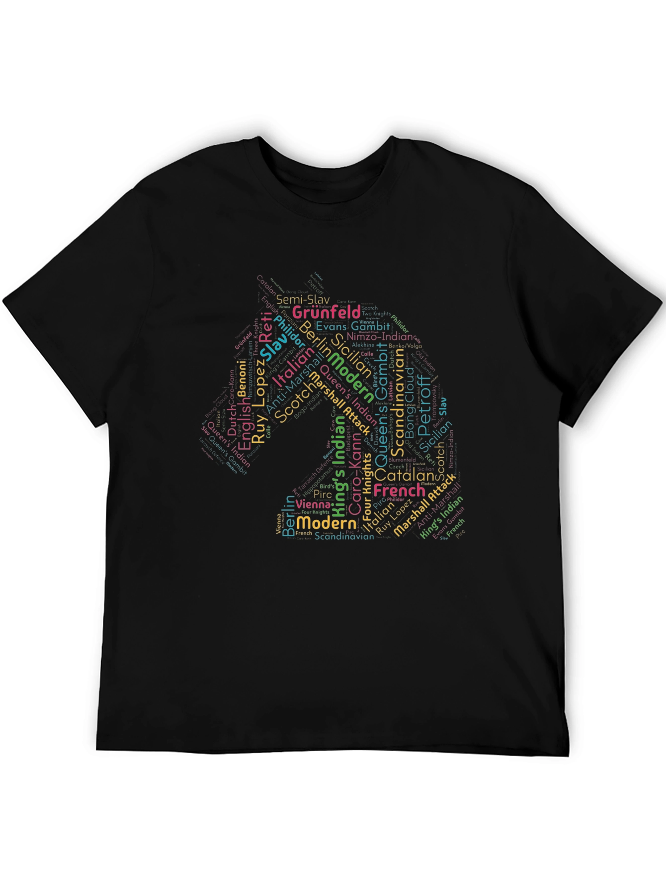 Chess Openings Word Art T-Shirt