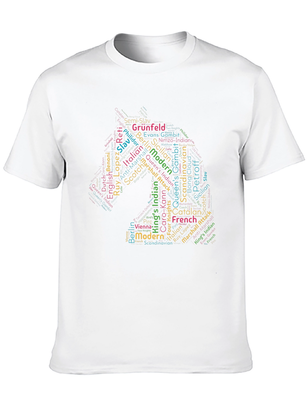 Chess Openings Word Art T-Shirt