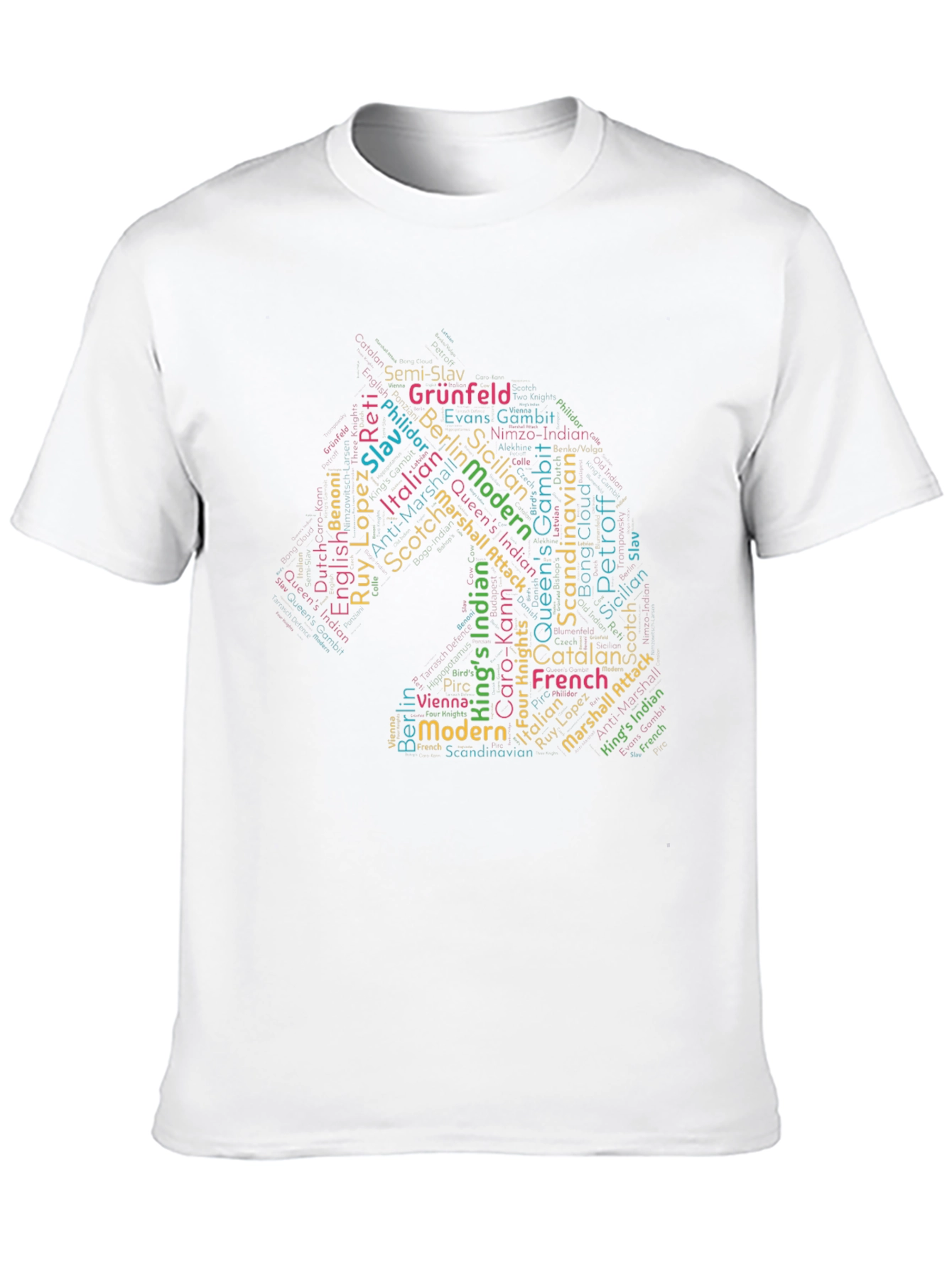 Chess Openings Word Art T-Shirt