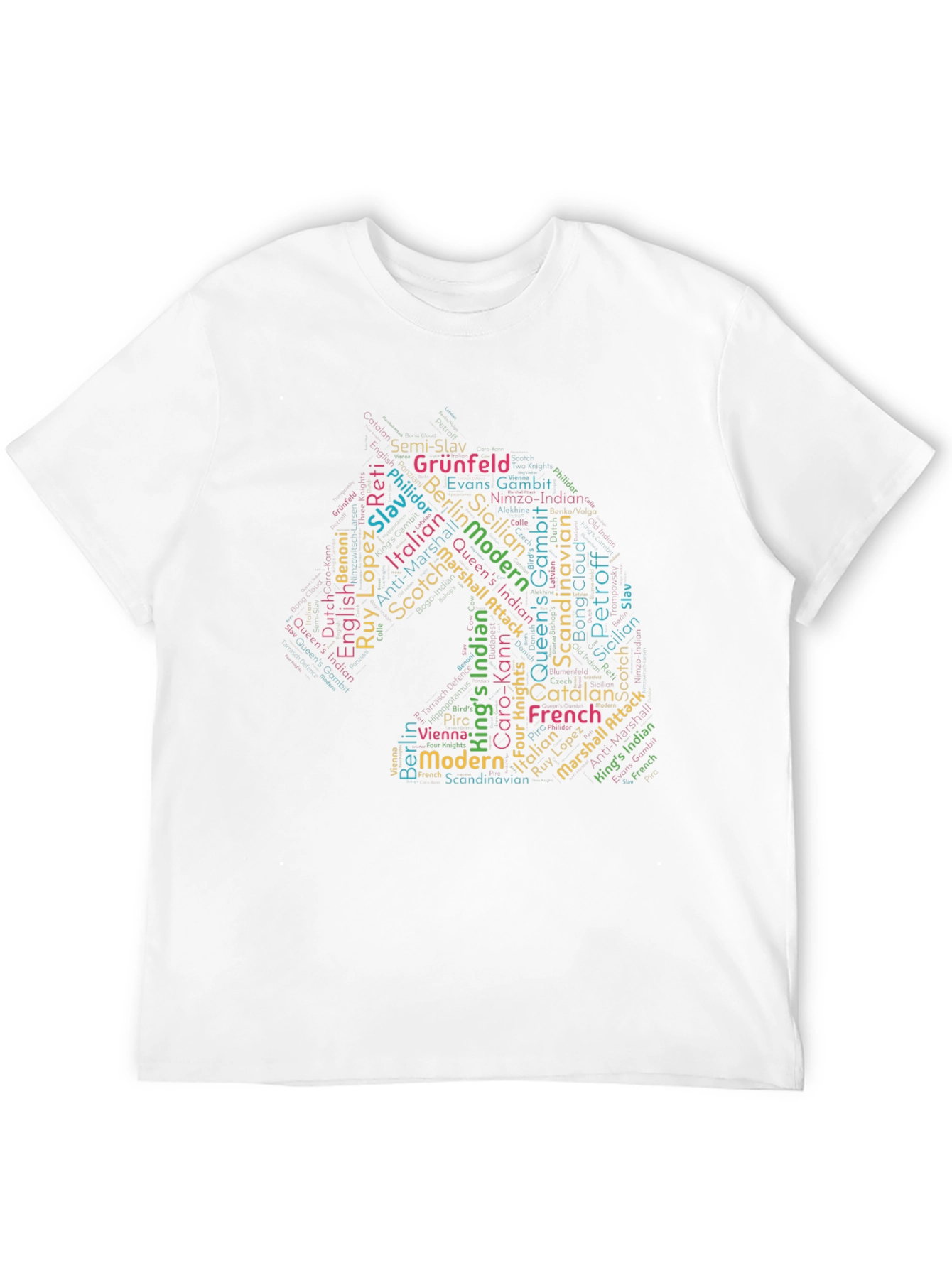 Chess Openings Word Art T-Shirt