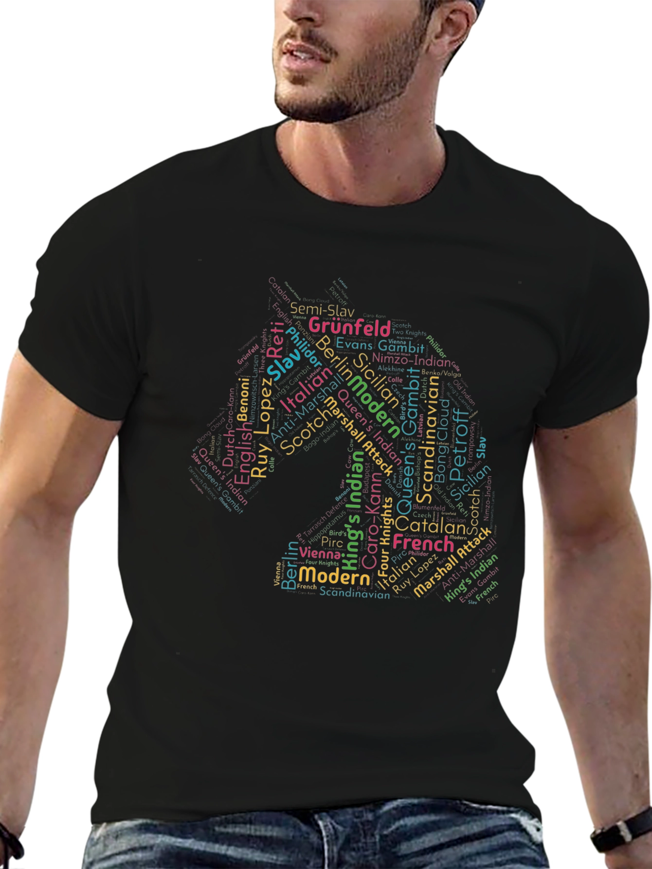 Chess Openings Word Art T-Shirt