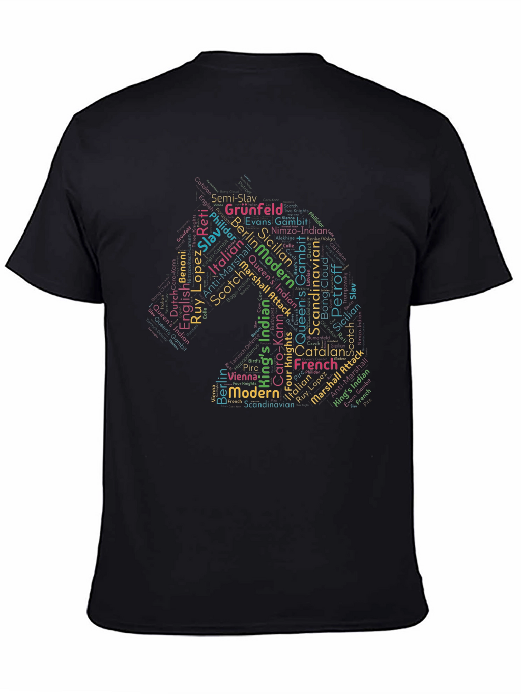 Chess Openings Word Art T-Shirt