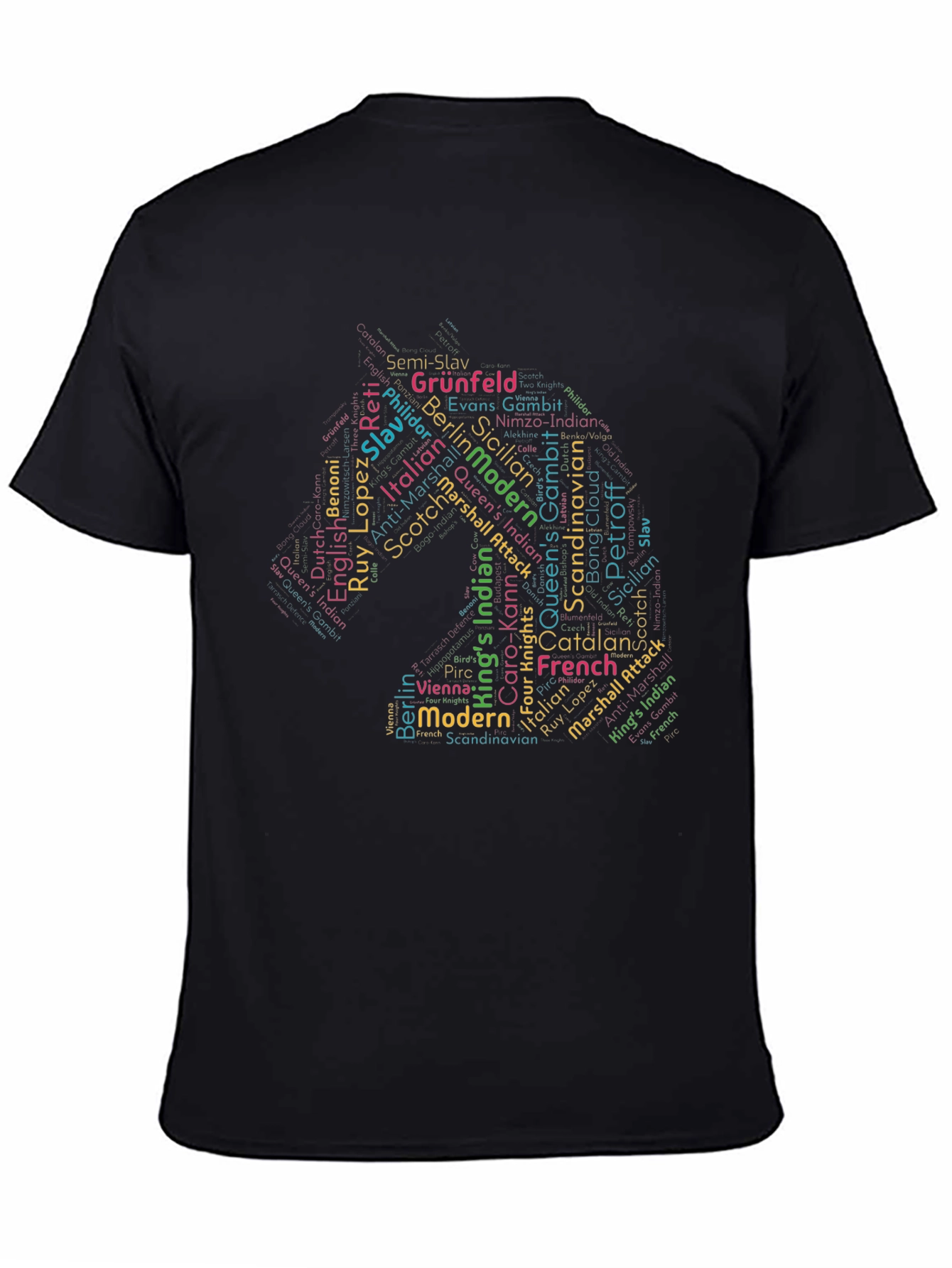 Chess Openings Word Art T-Shirt