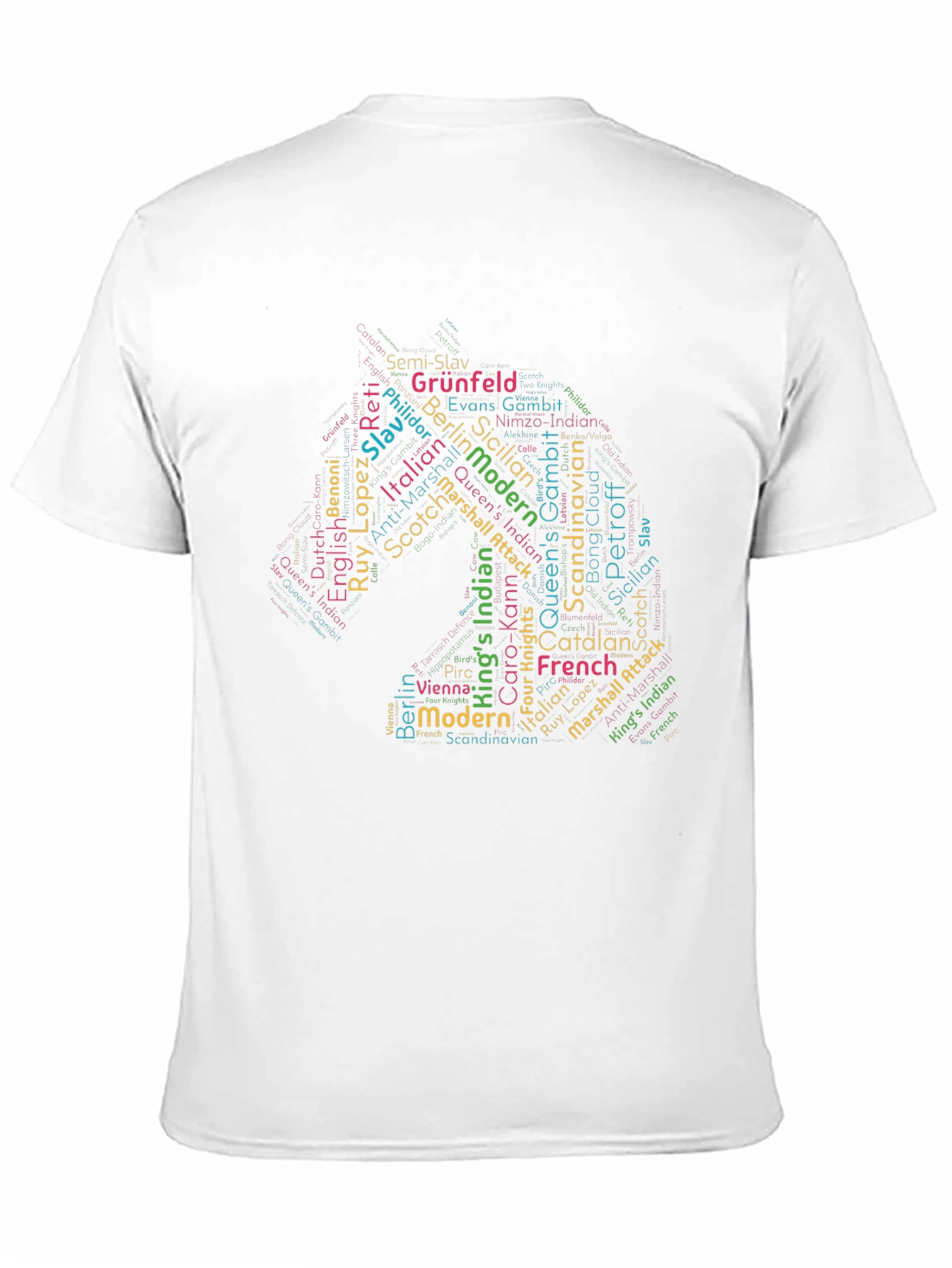 Chess Openings Word Art T-Shirt
