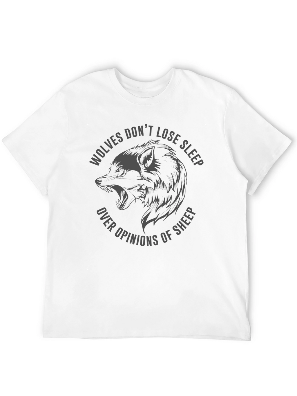 Wolves Dont Lose Sleep Graphic Tee - Black