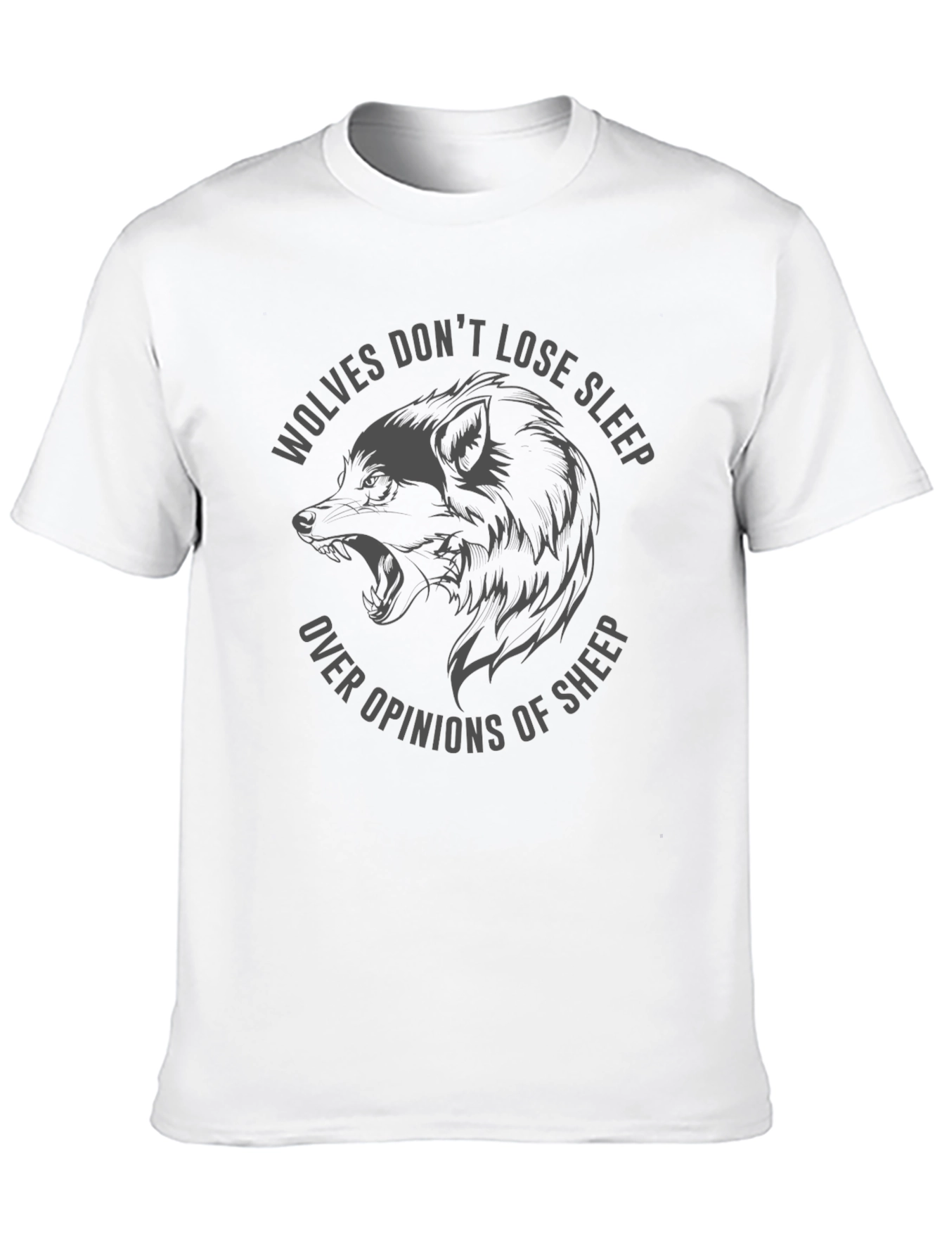 Wolves Dont Lose Sleep Graphic Tee - Black