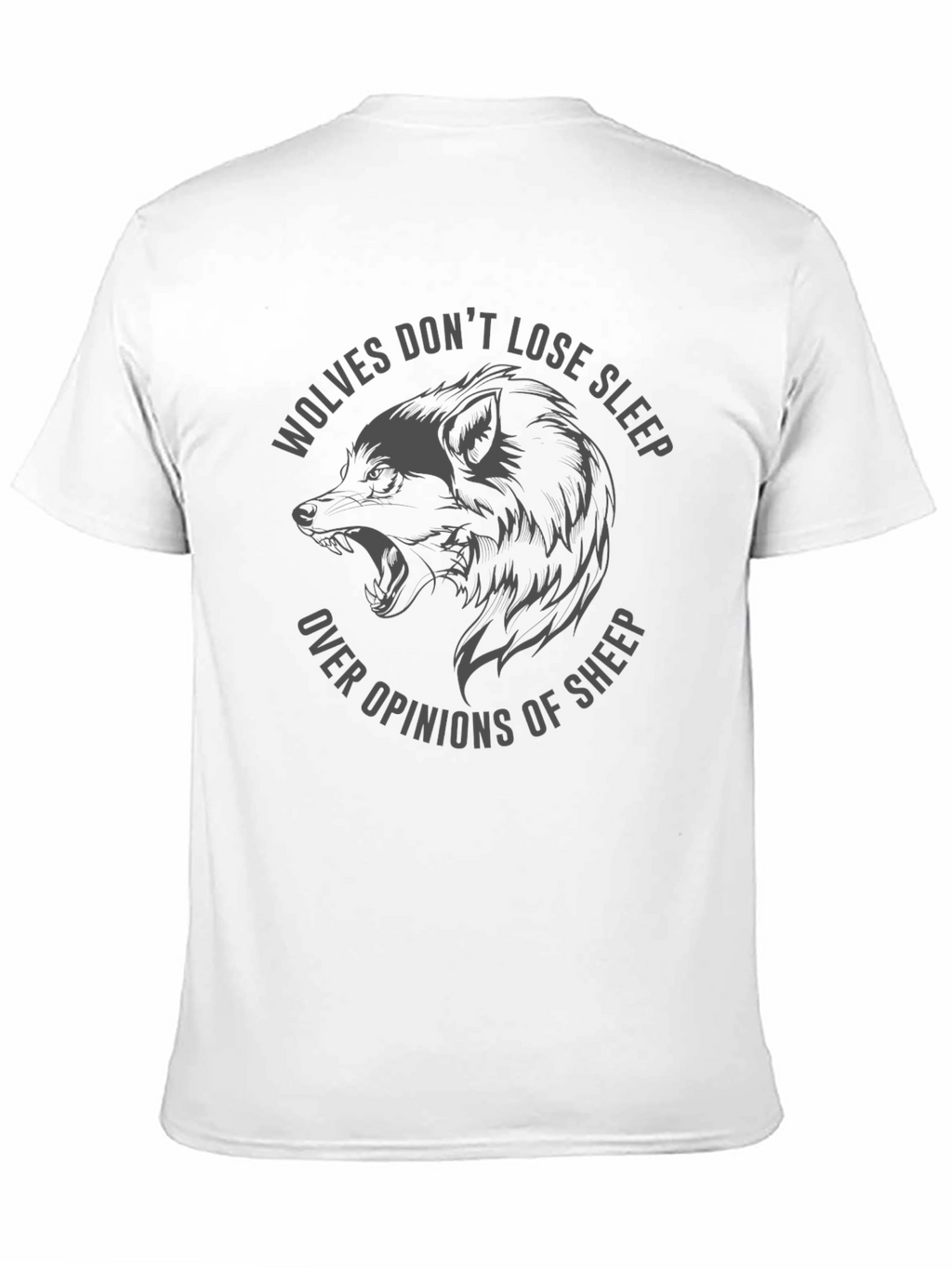 Wolves Dont Lose Sleep Graphic Tee - Black