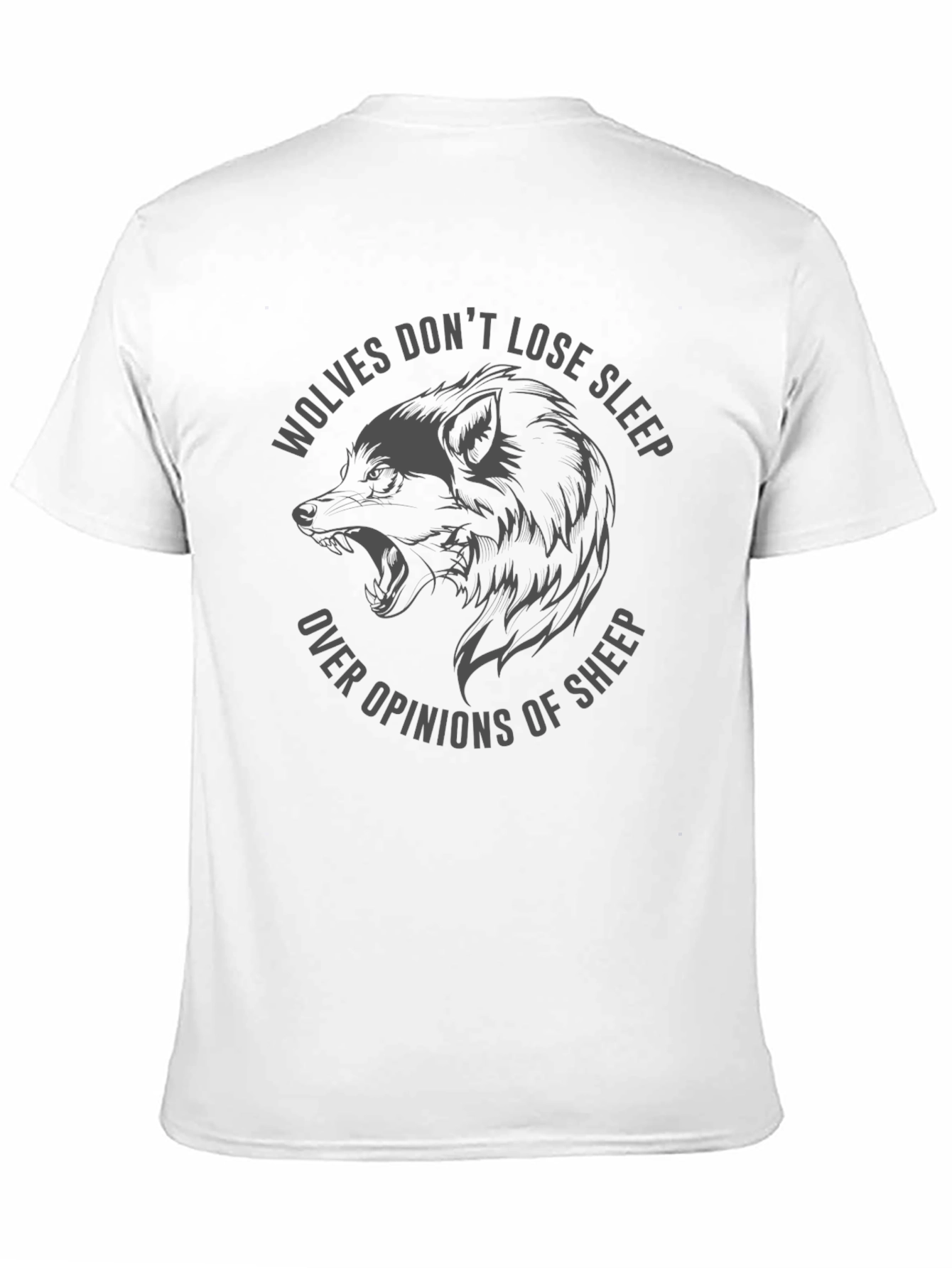 Wolves Dont Lose Sleep Graphic Tee - Black
