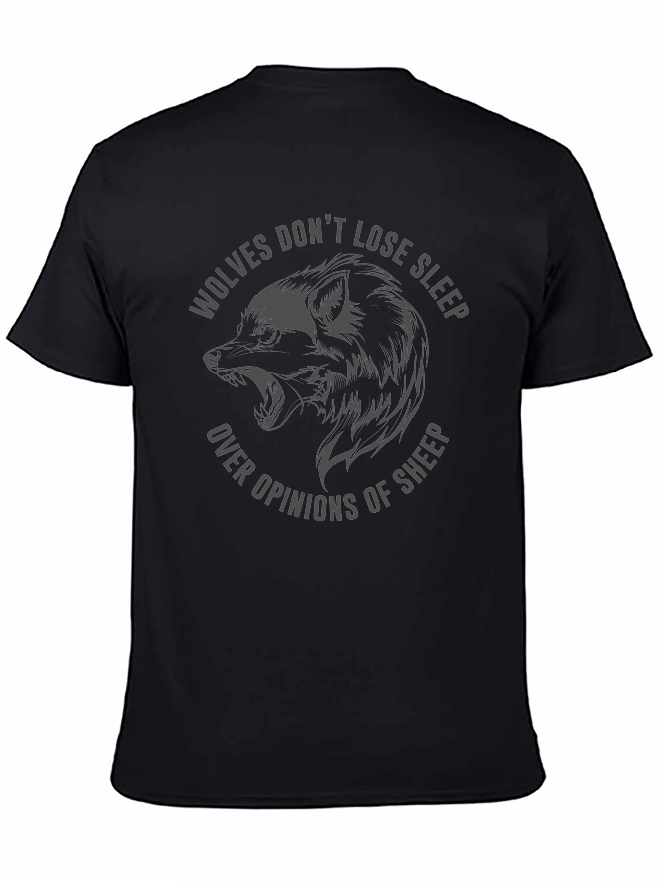 Wolves Dont Lose Sleep Graphic Tee - Black