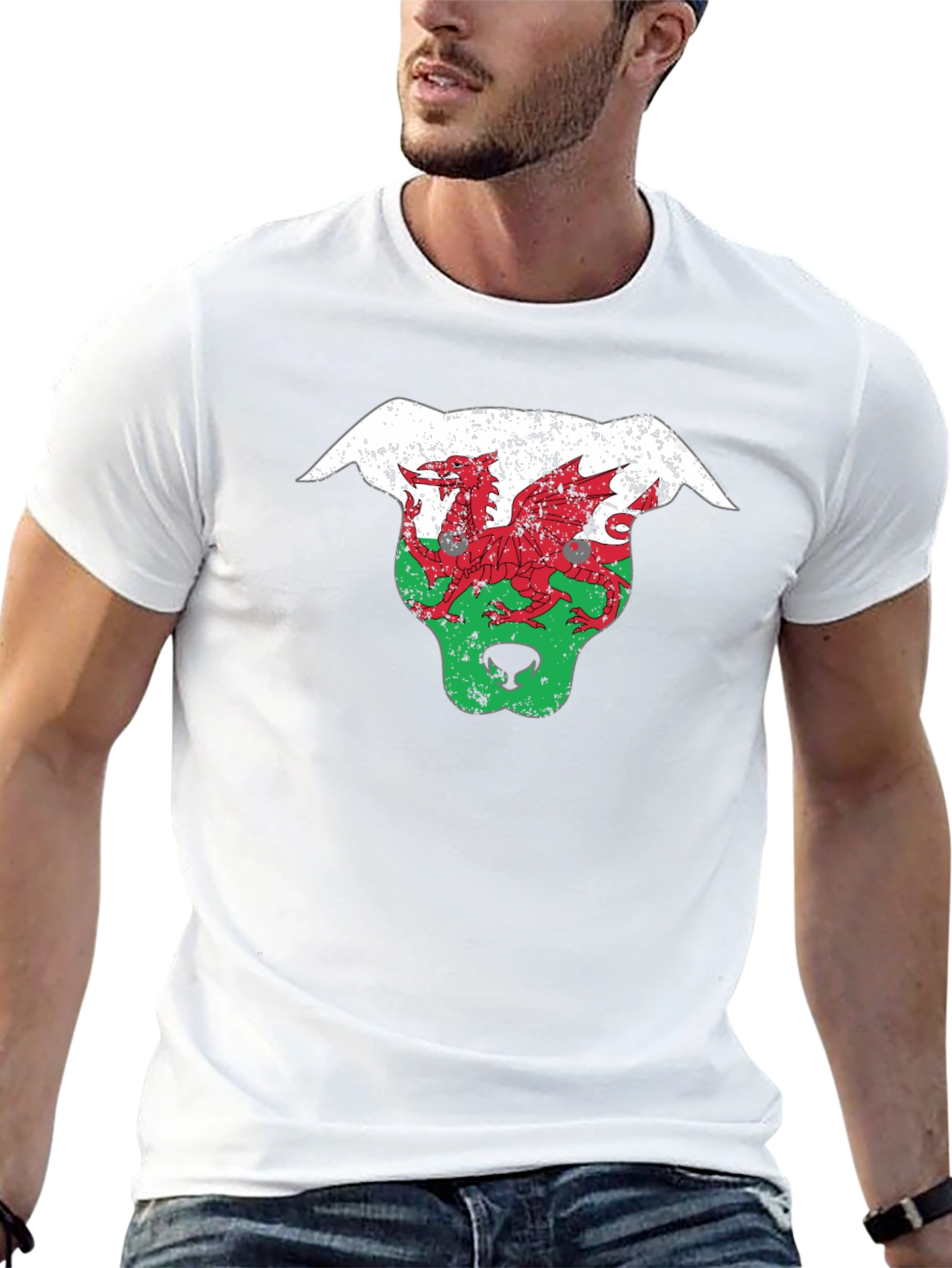 Welsh Dragon Pitbull T-Shirt - Wales Pride