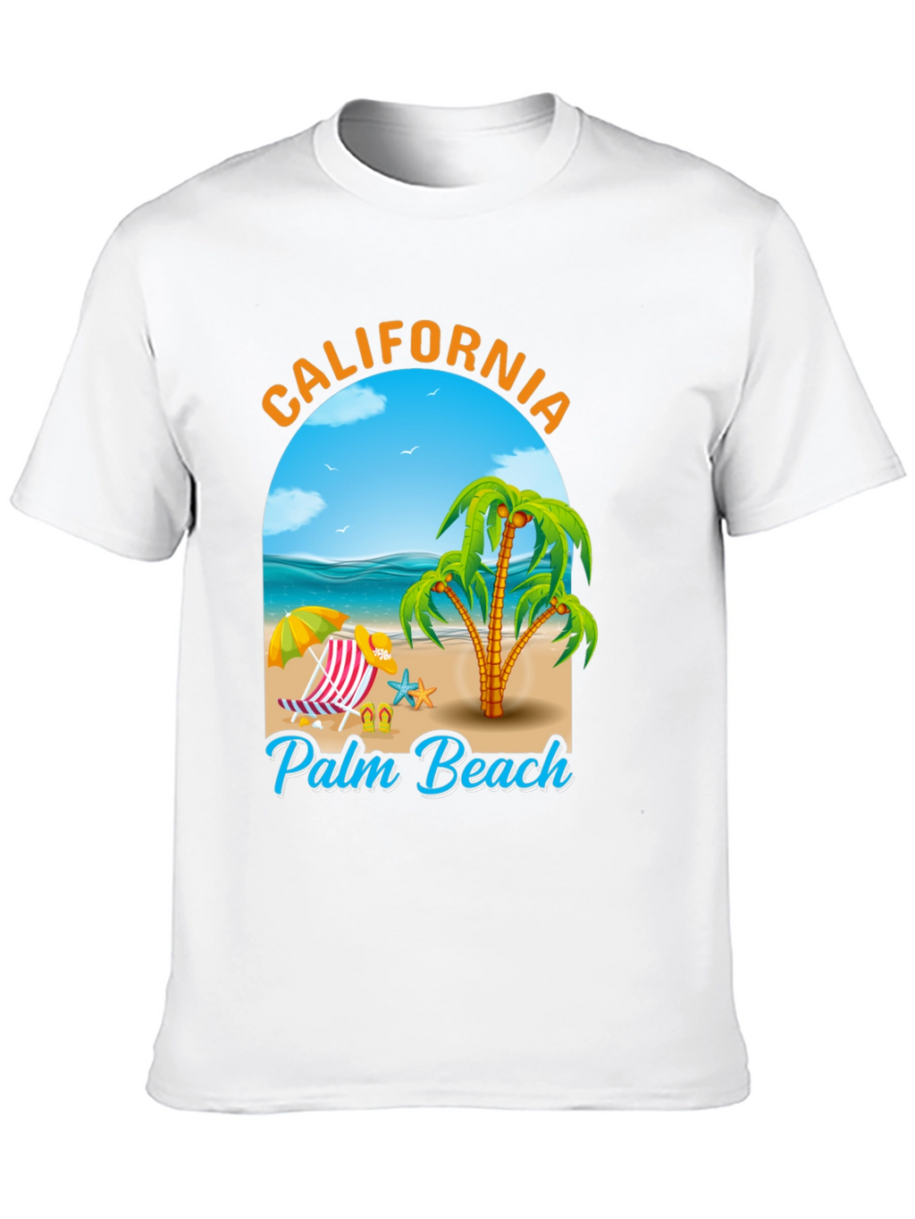 California Palm Beach Graphic T-Shirt