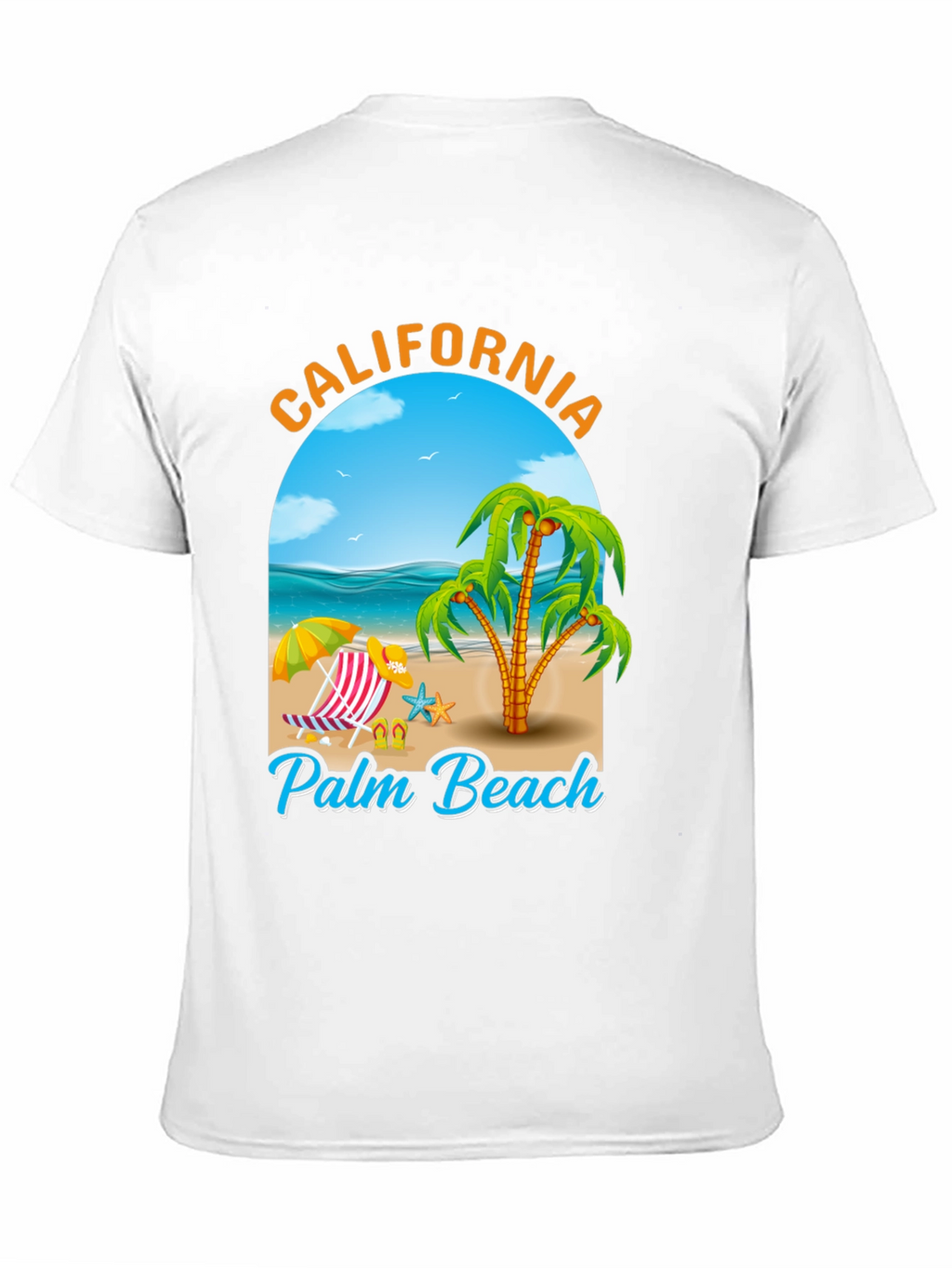 California Palm Beach Graphic T-Shirt