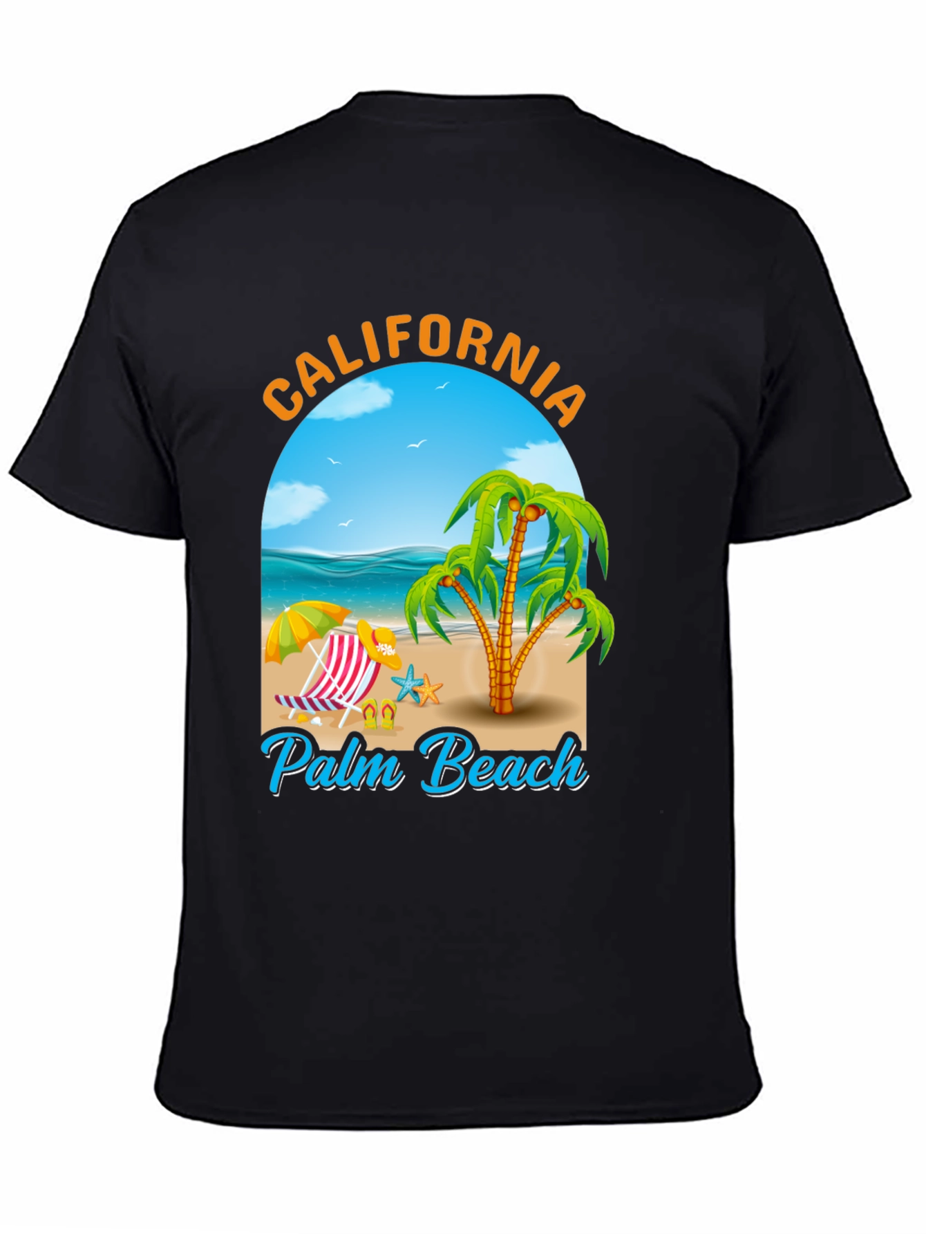 California Palm Beach Graphic T-Shirt