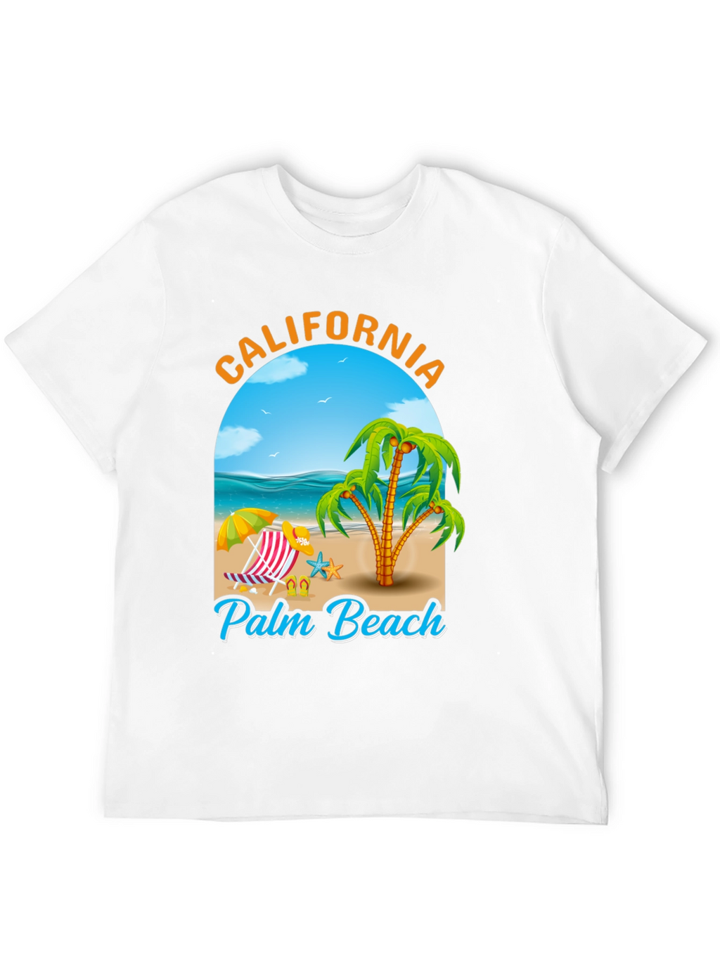 California Palm Beach Graphic T-Shirt