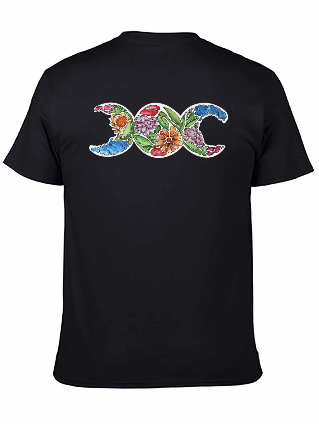 Floral Triple Moon Goddess T-Shirt
