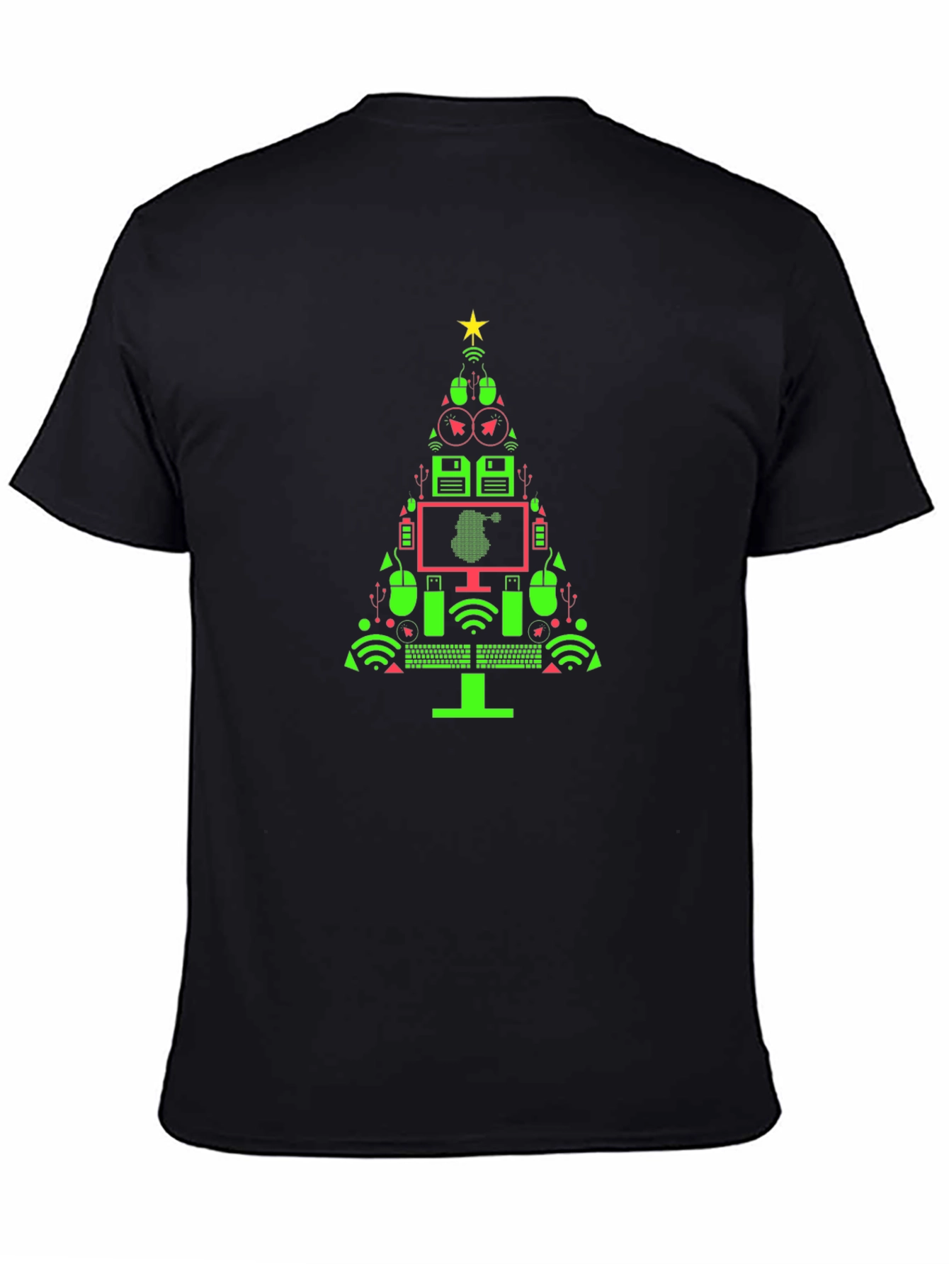 Tech Christmas Tree Graphic T-Shirt