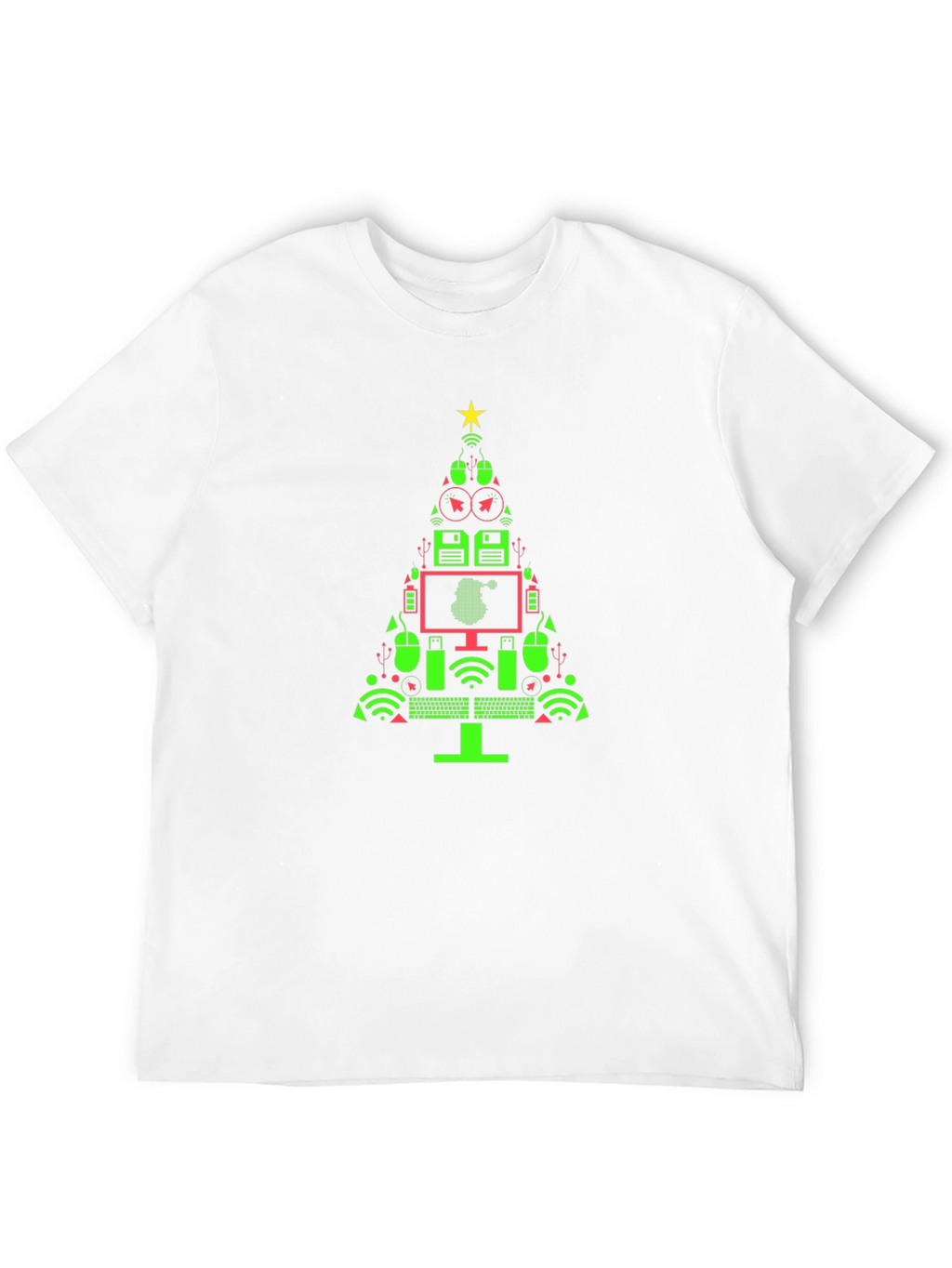 Tech Christmas Tree Graphic T-Shirt