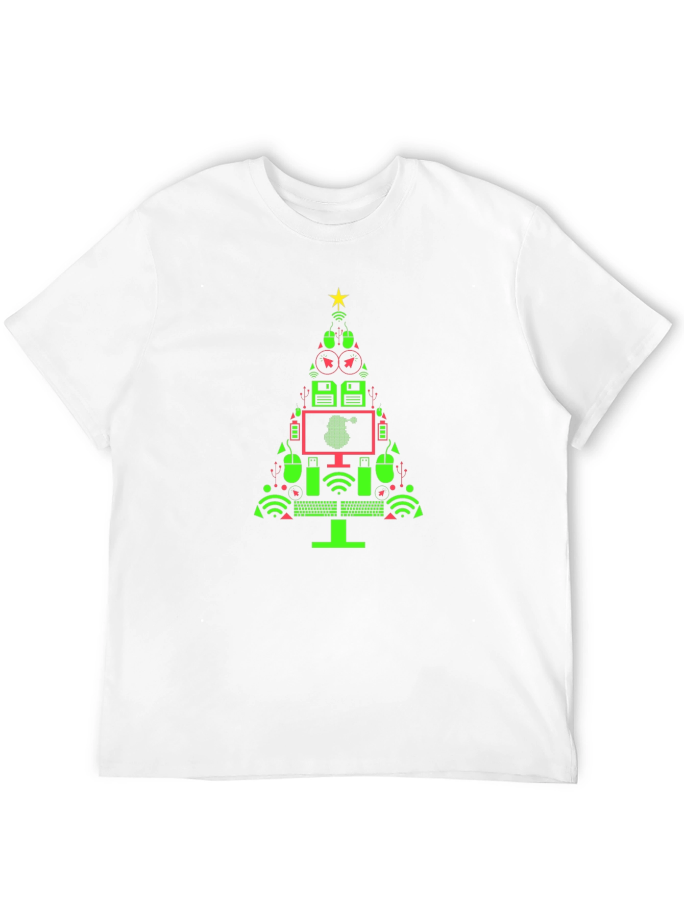 Tech Christmas Tree Graphic T-Shirt