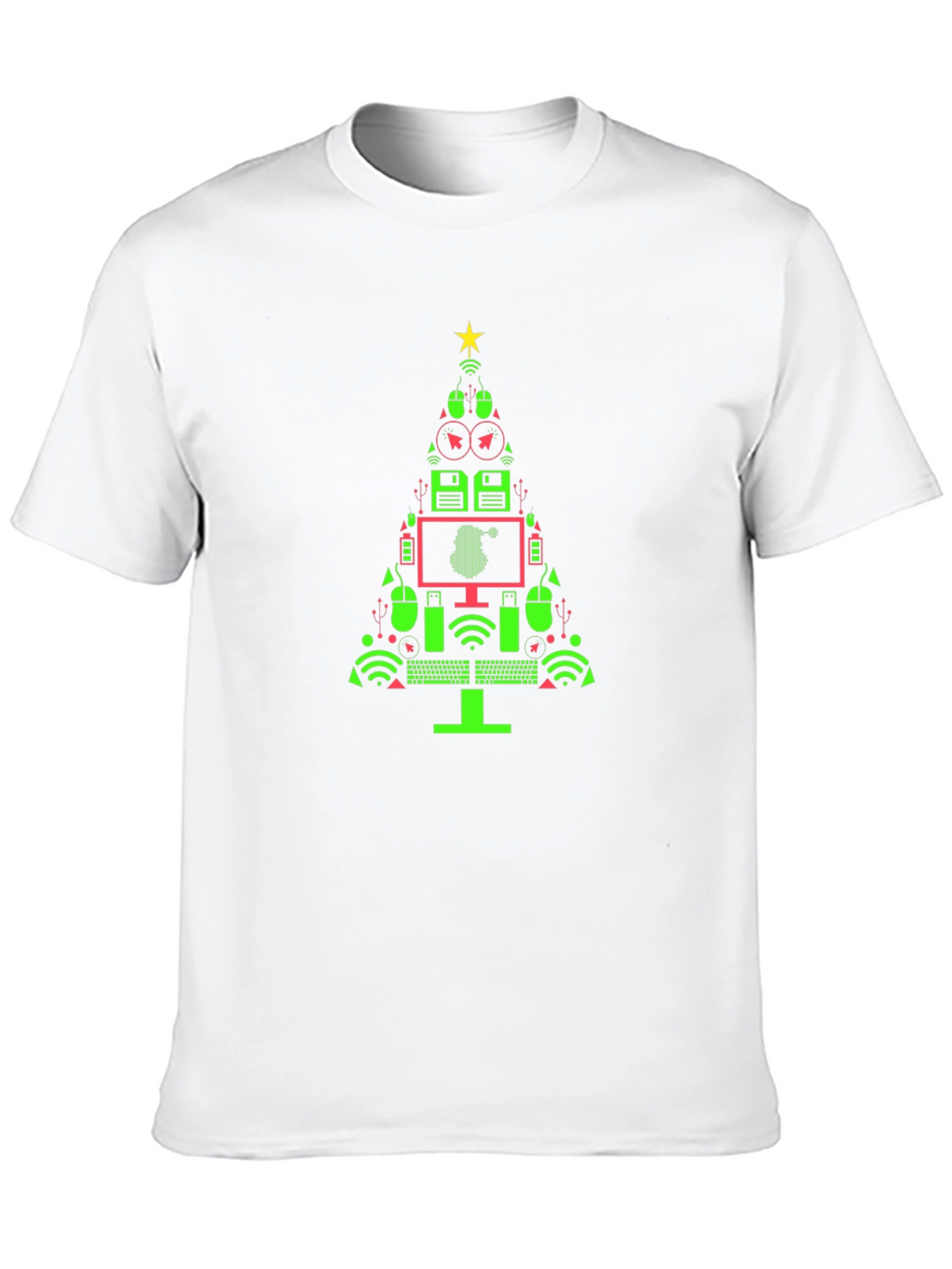 Tech Christmas Tree Graphic T-Shirt