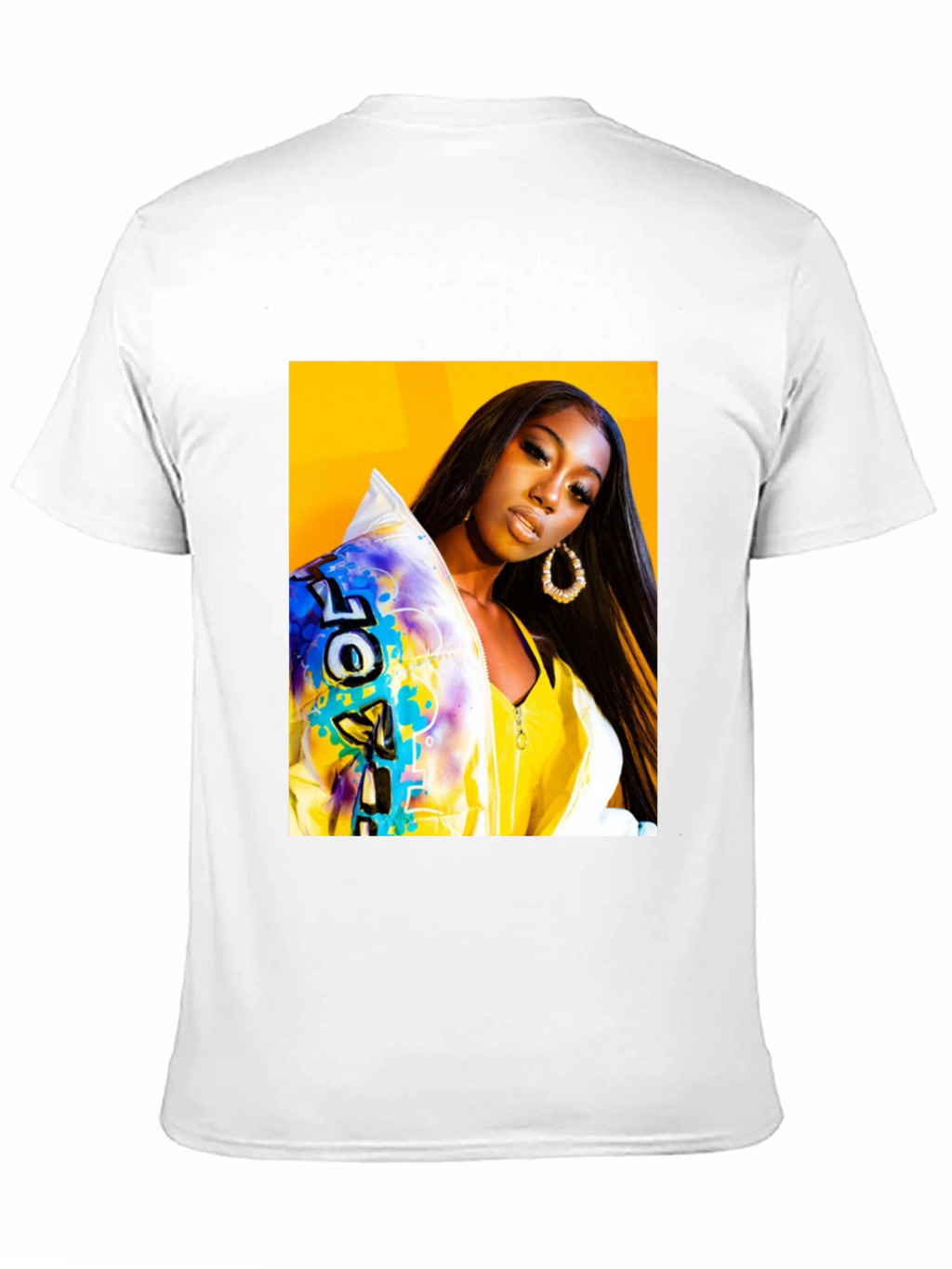 Trendy Graphic T-Shirt - Woman Portrait Black Tee