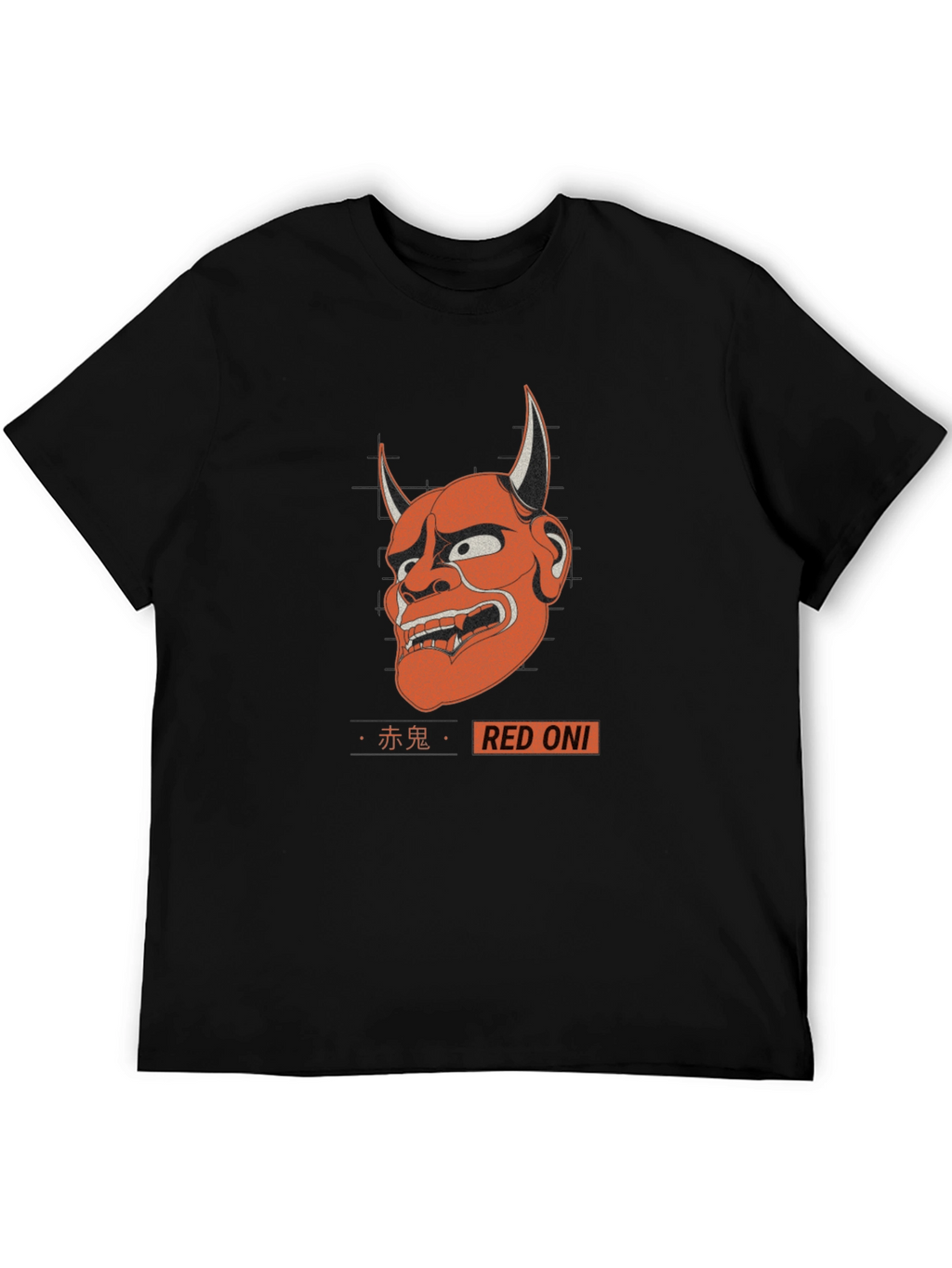 Red Oni Graphic Tee - Japanese Demon T-Shirt