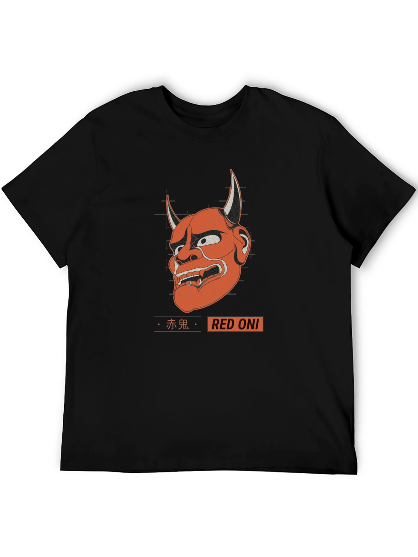 Red Oni Graphic Tee - Japanese Demon T-Shirt
