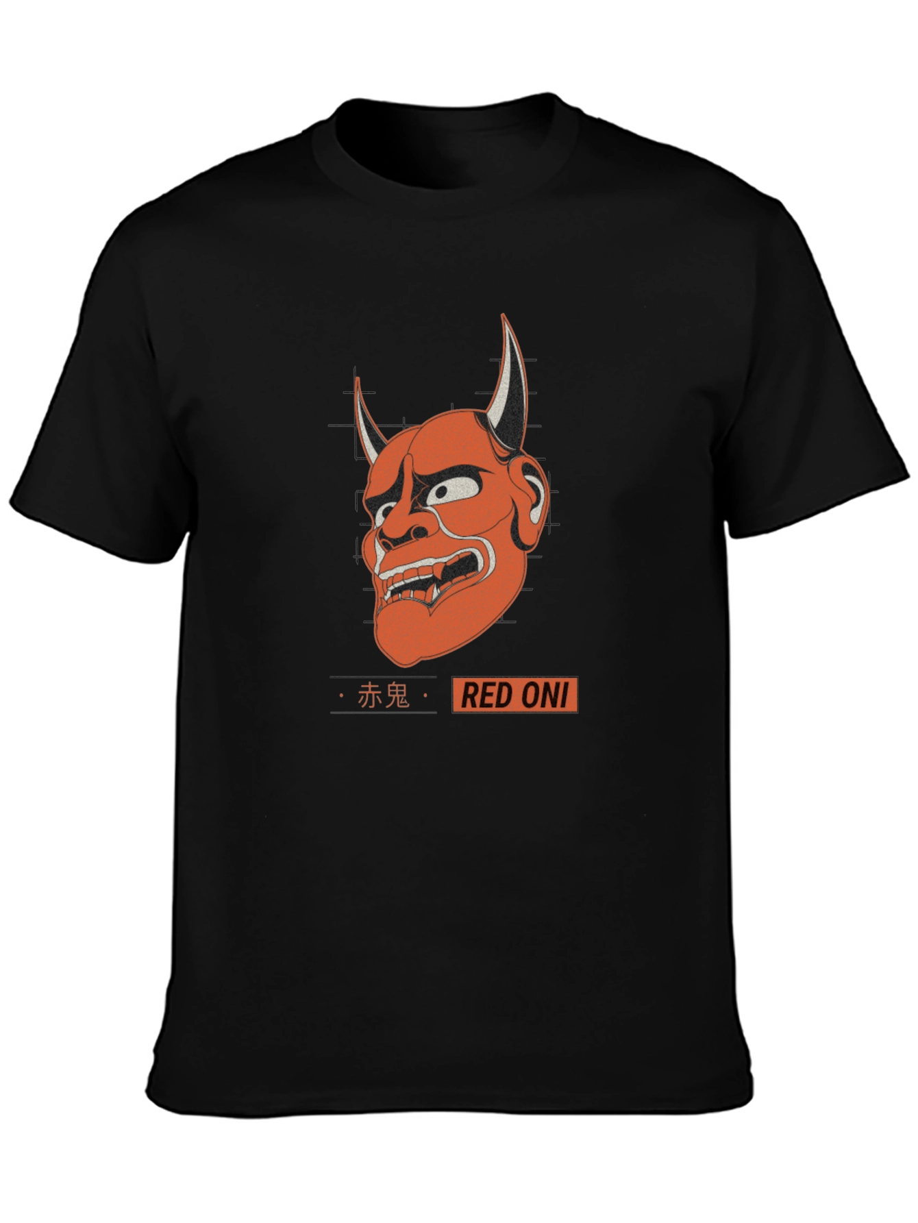 Red Oni Graphic Tee - Japanese Demon T-Shirt
