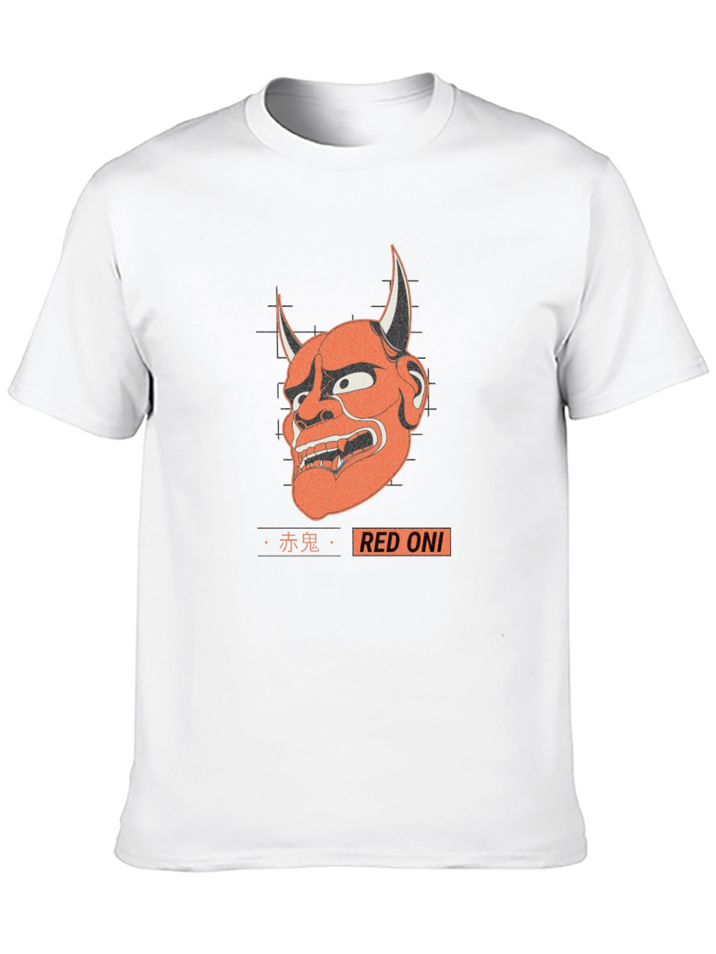 Red Oni Graphic Tee - Japanese Demon T-Shirt