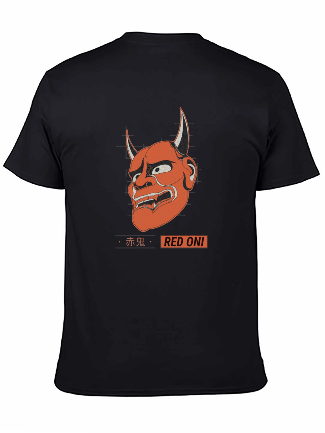 Red Oni Graphic Tee - Japanese Demon T-Shirt