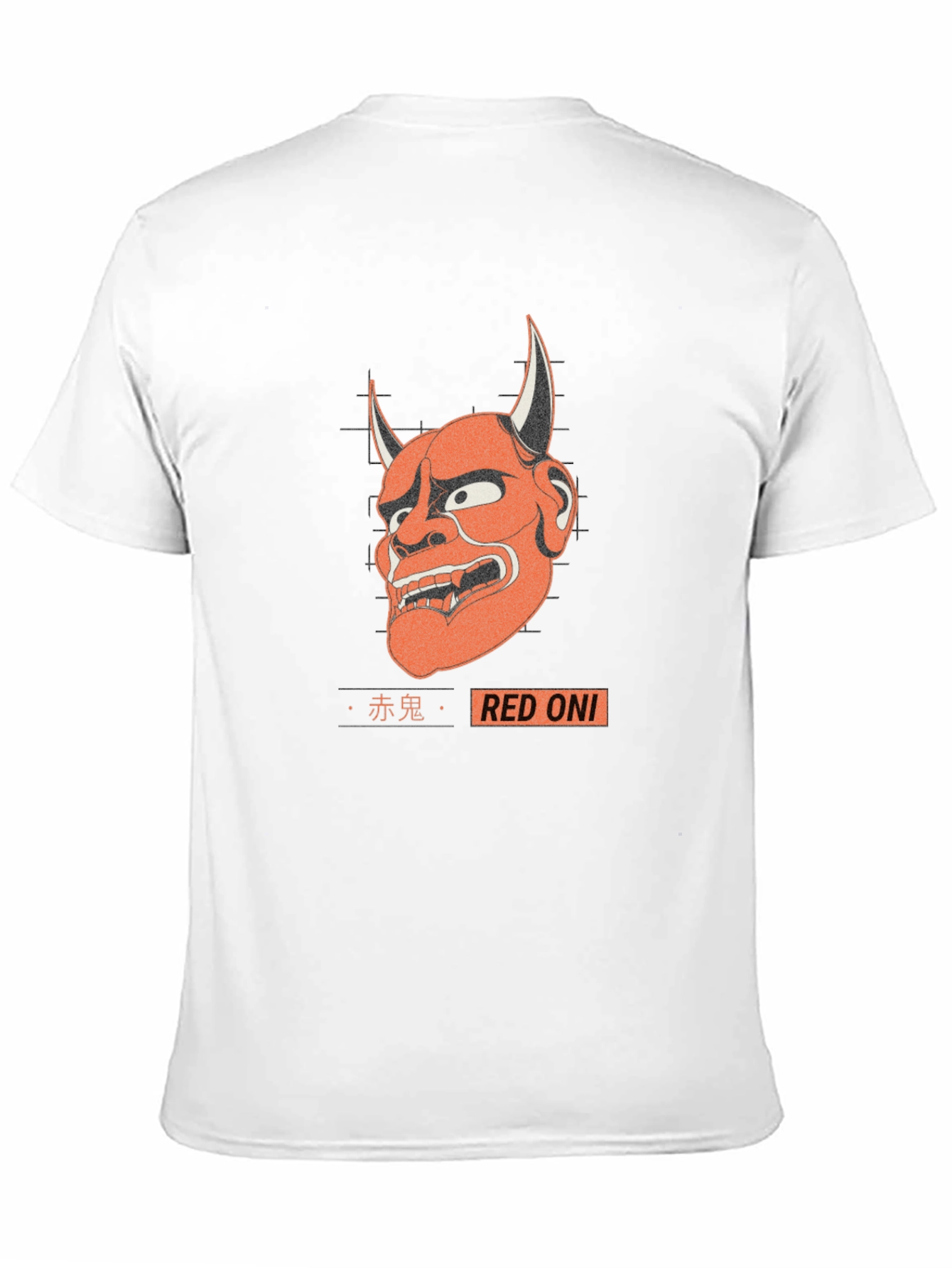 Red Oni Graphic Tee - Japanese Demon T-Shirt