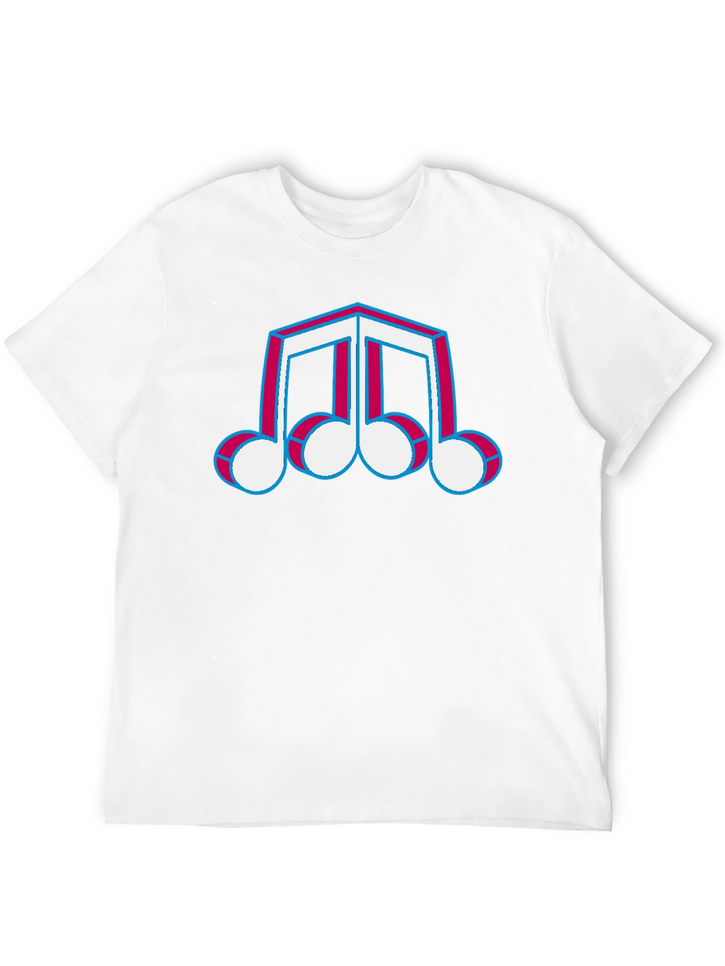 Retro Music Note T-Shirt - Black