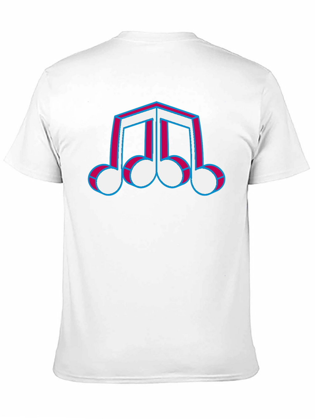 Retro Music Note T-Shirt - Black