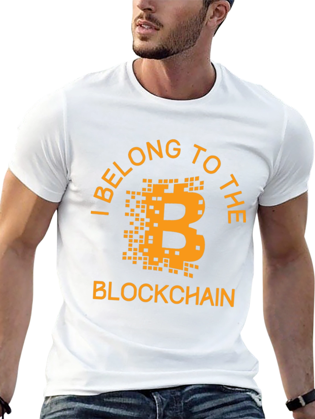 Bitcoin Blockchain T-Shirt - I Belong to The Blockchain Tee
