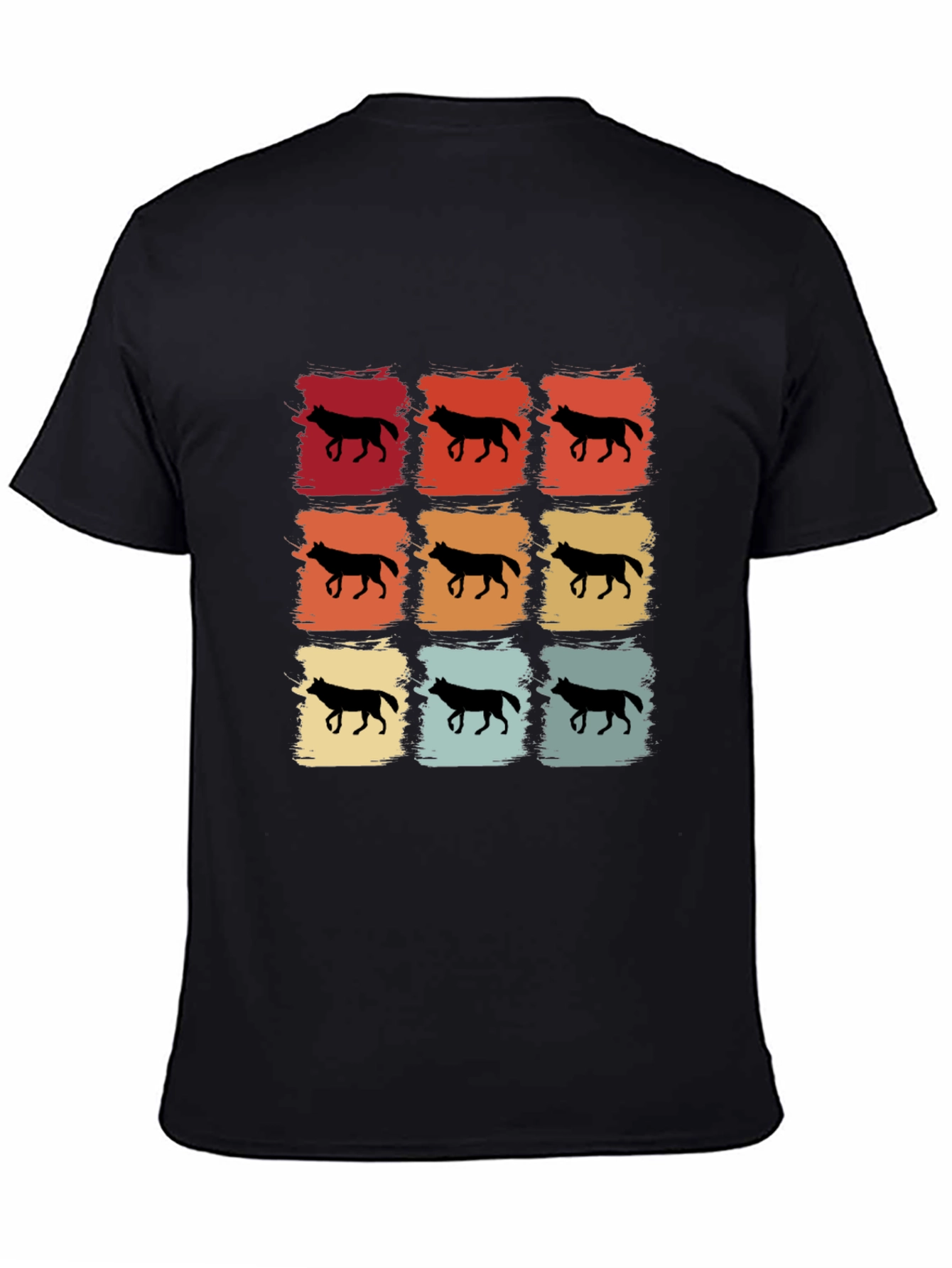 Retro Wolf Graphic T-Shirt - Vintage Style Tee