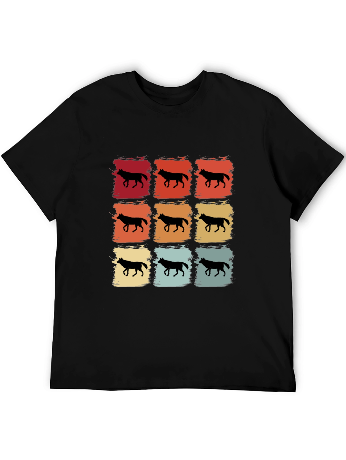 Retro Wolf Graphic T-Shirt - Vintage Style Tee