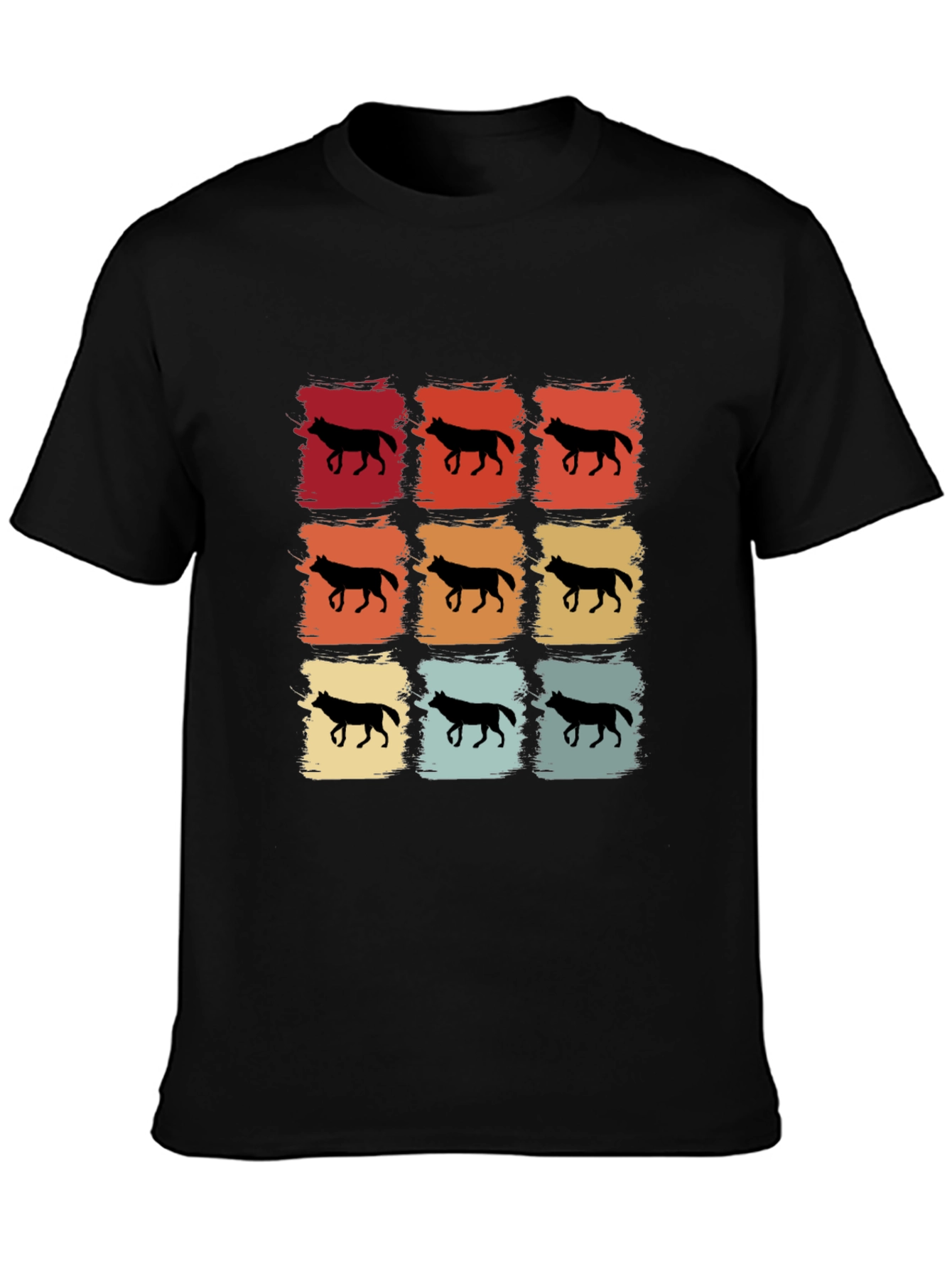 Retro Wolf Graphic T-Shirt - Vintage Style Tee