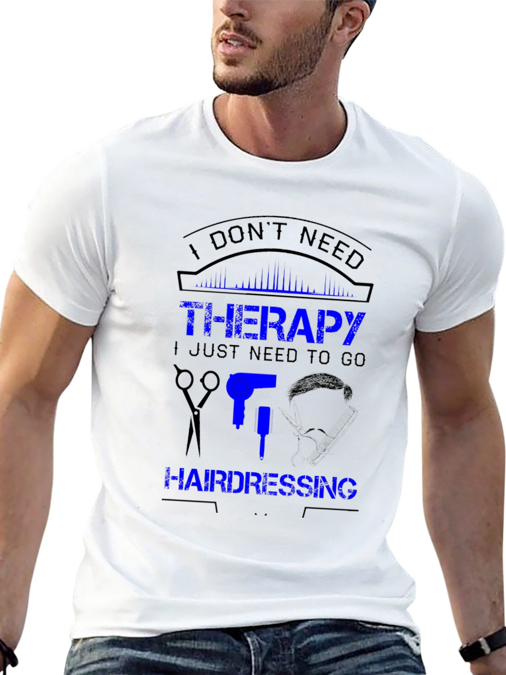 Hairdressing Therapy Black Graphic T-Shirt