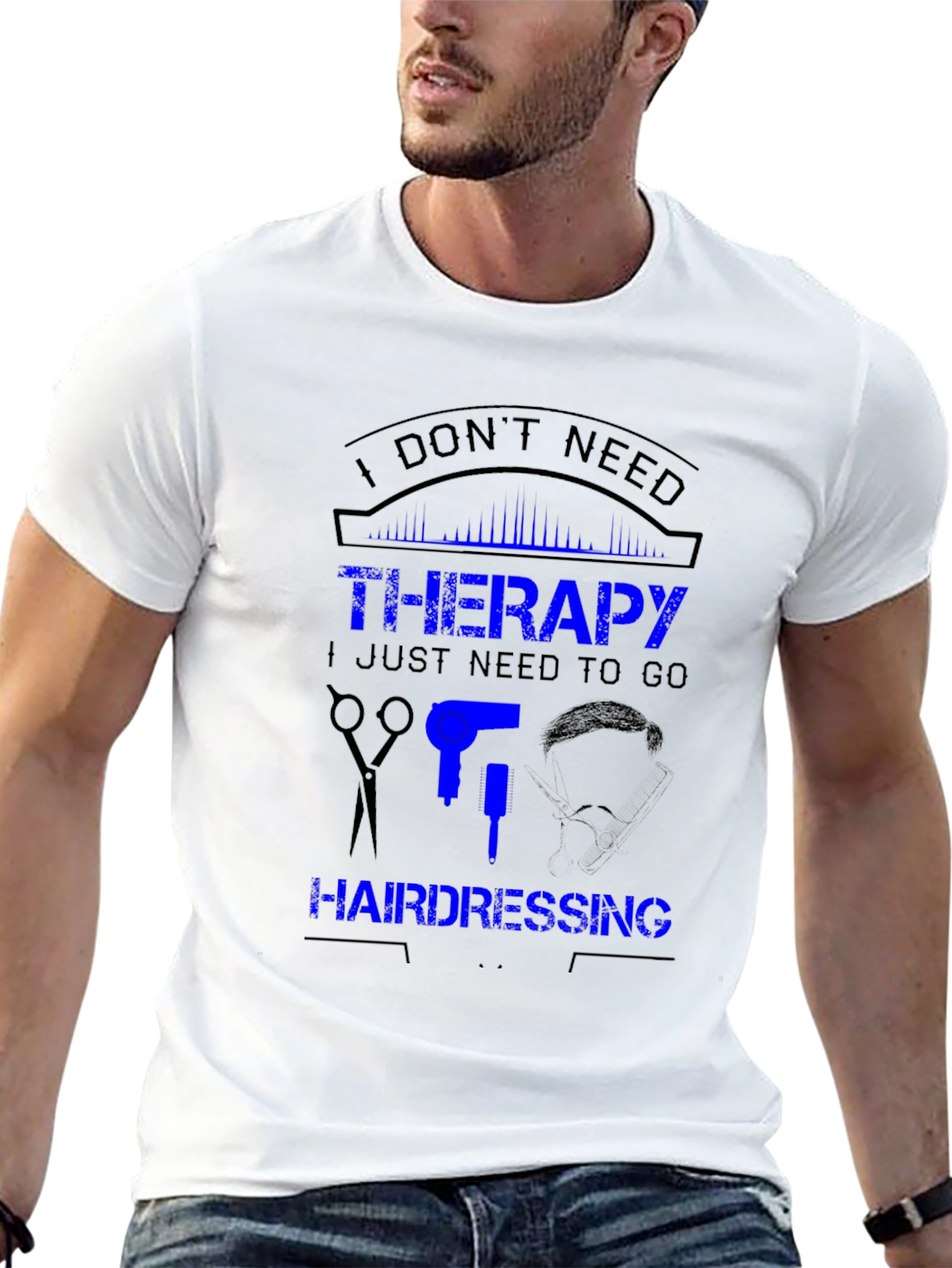 Hairdressing Therapy Black Graphic T-Shirt