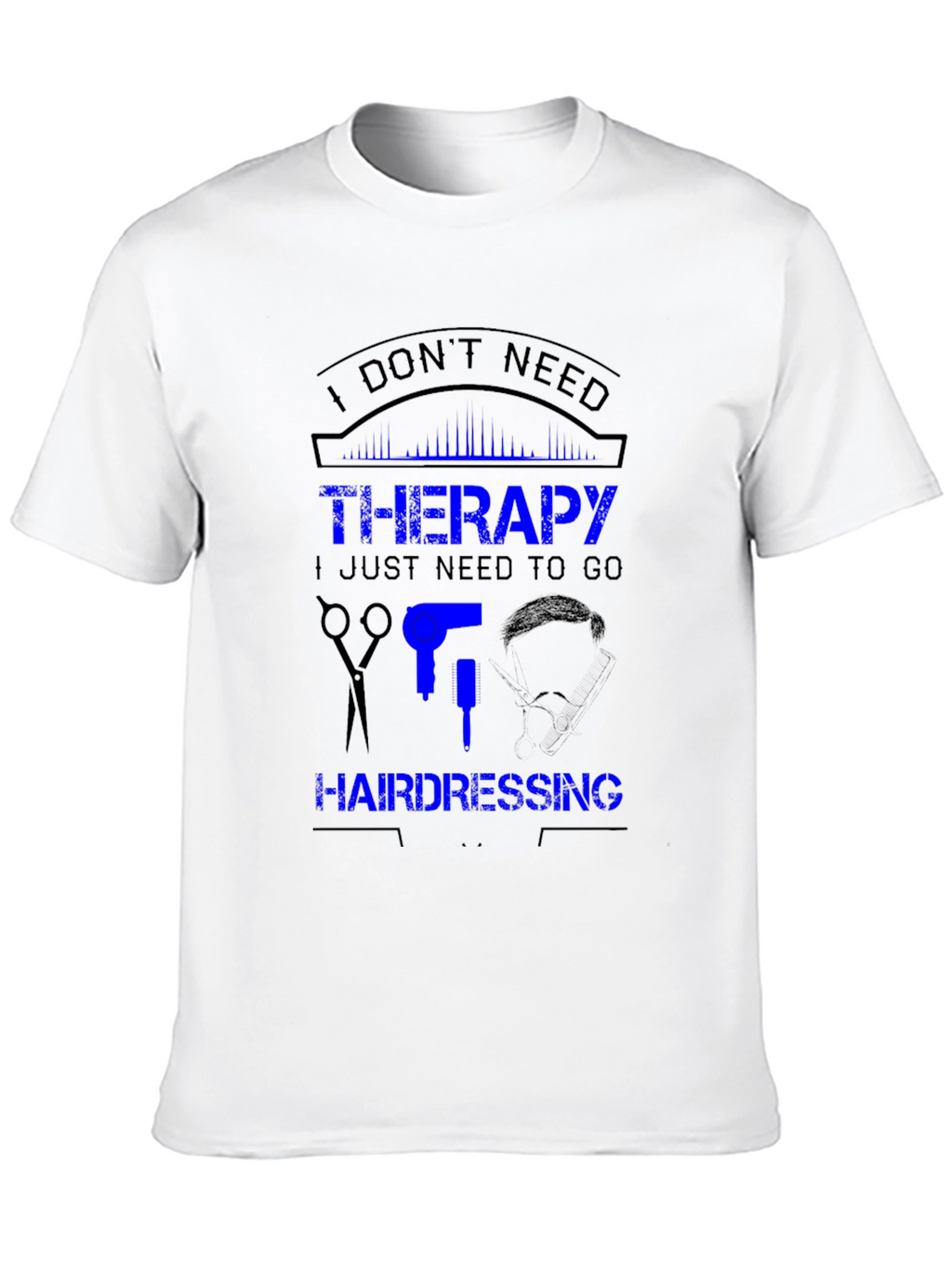 Hairdressing Therapy Black Graphic T-Shirt