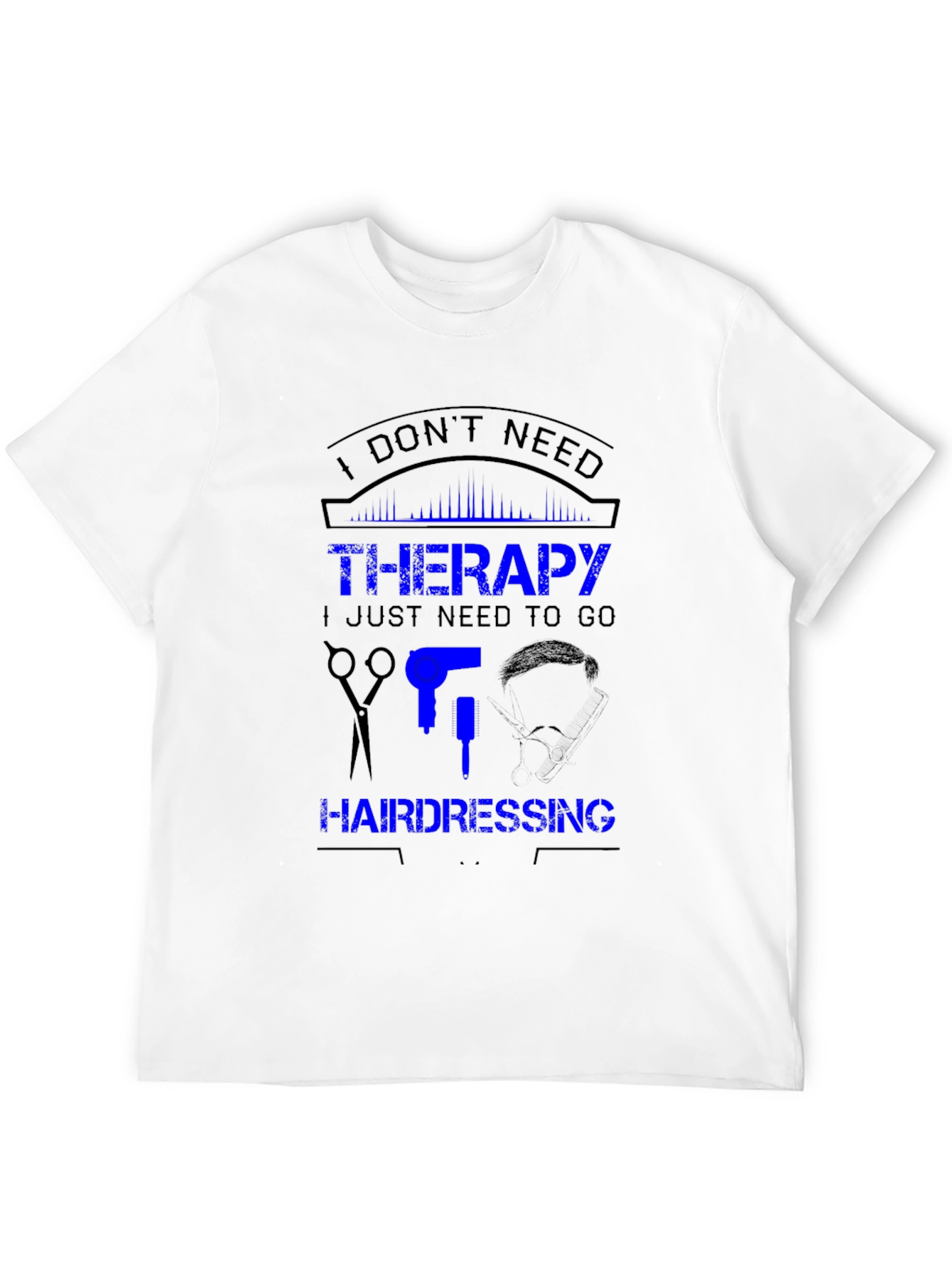 Hairdressing Therapy Black Graphic T-Shirt