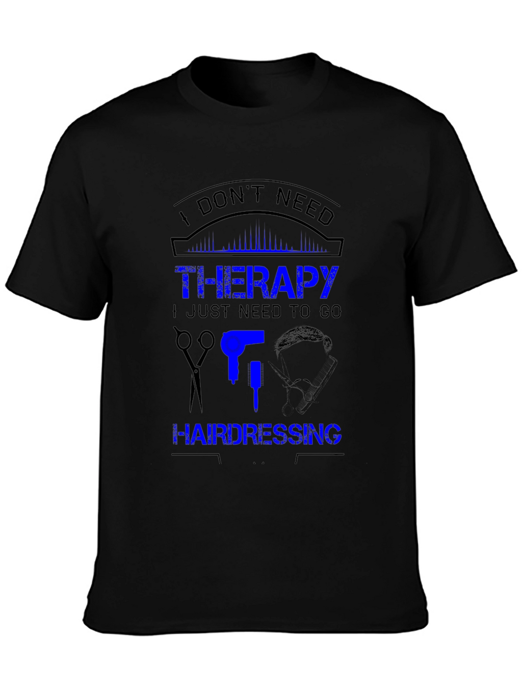 Hairdressing Therapy Black Graphic T-Shirt